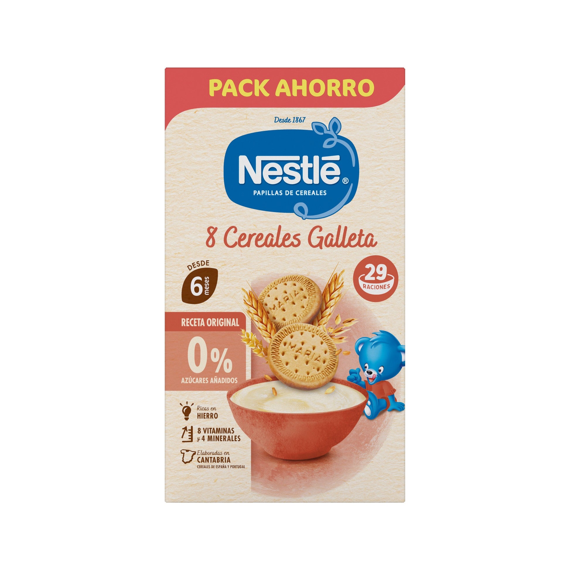 Preparado de papilla 8 cereales galleta Nestle  725g