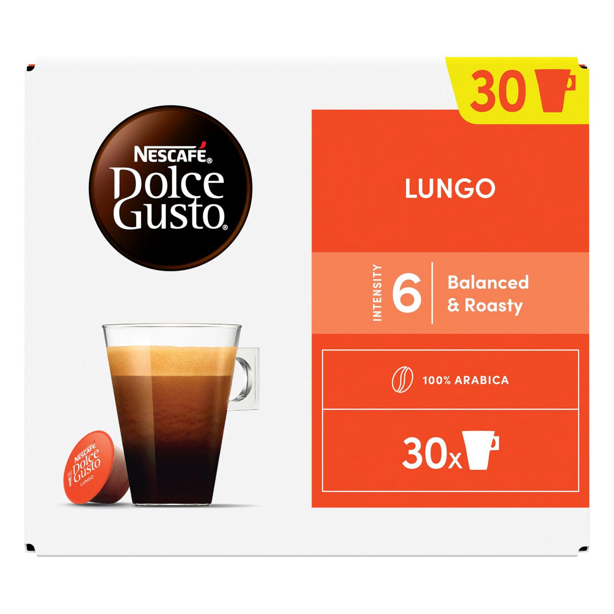 Café capsulas lungo Dolce gusto 30u