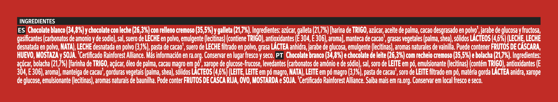 Chocolate extrafino filipinos blancos Nestle 84g