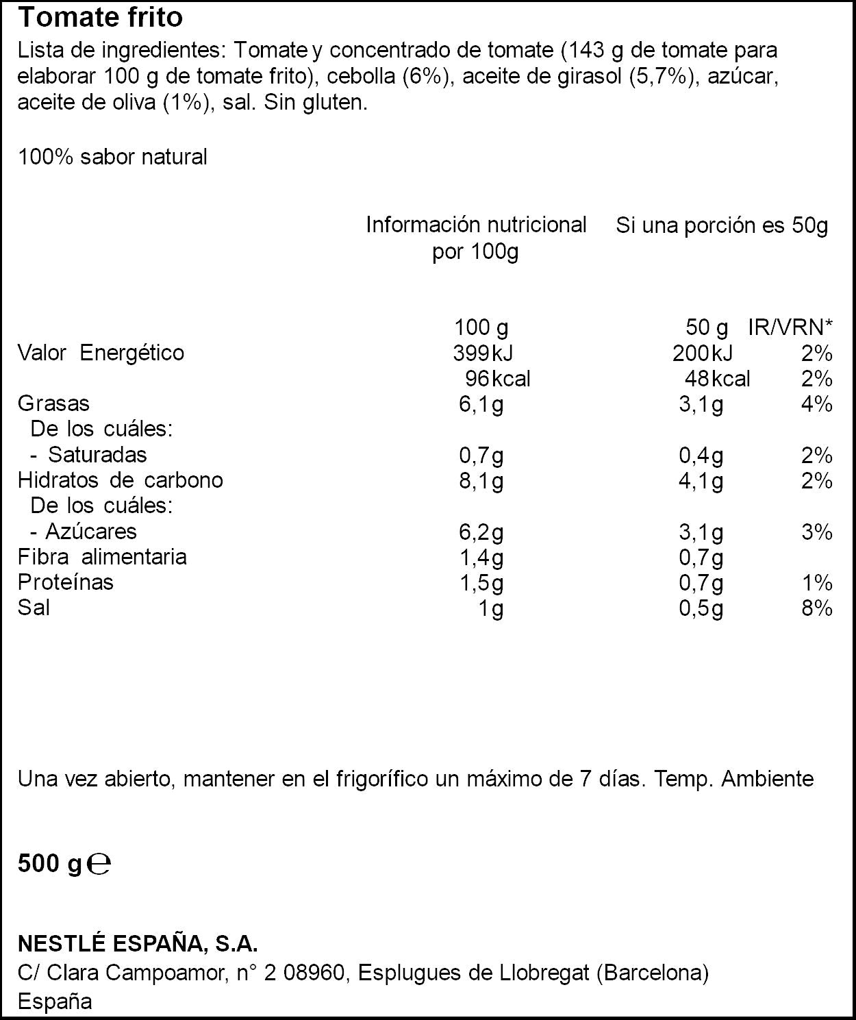 Tomate frito estilo casero Solis 500g