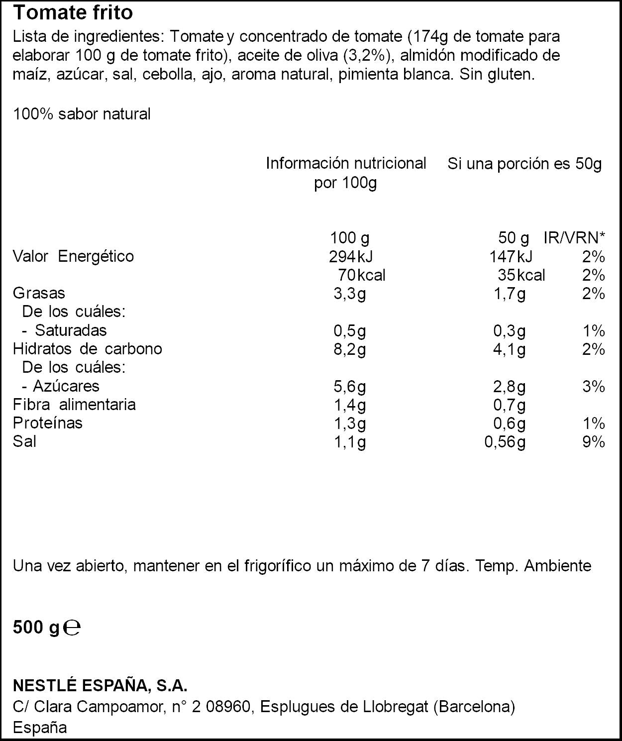 Tomate frito c/aceite de oliva Solis 500g