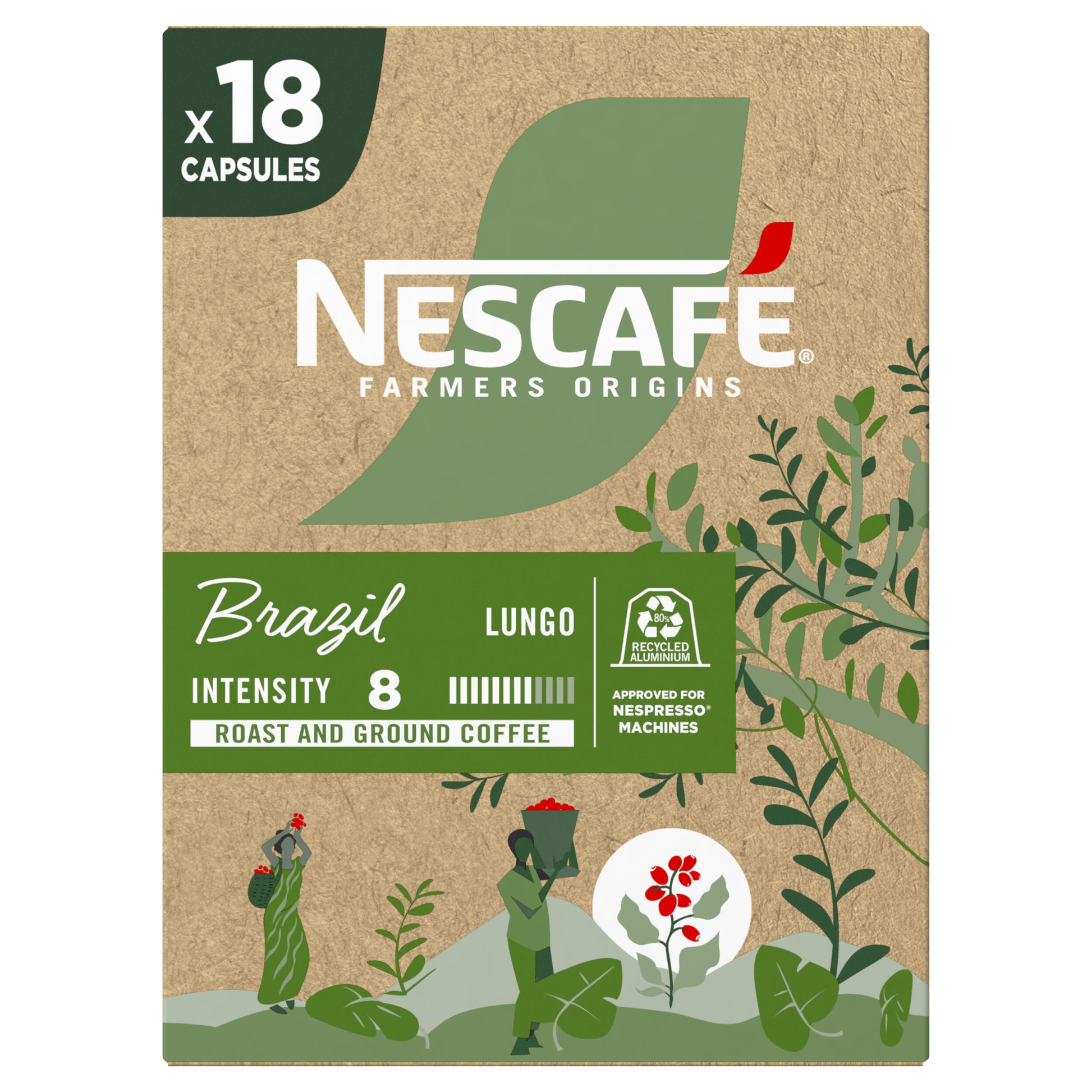 Cafe cápsula lungo brazil Nescafe p18 93g