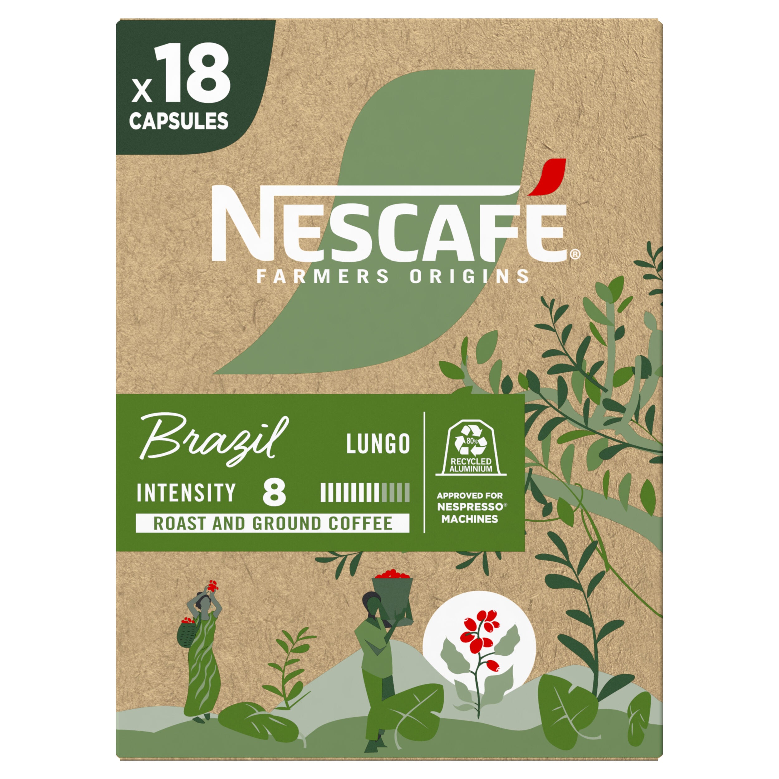 Cafe cápsula lungo brazil Nescafe p18 93g