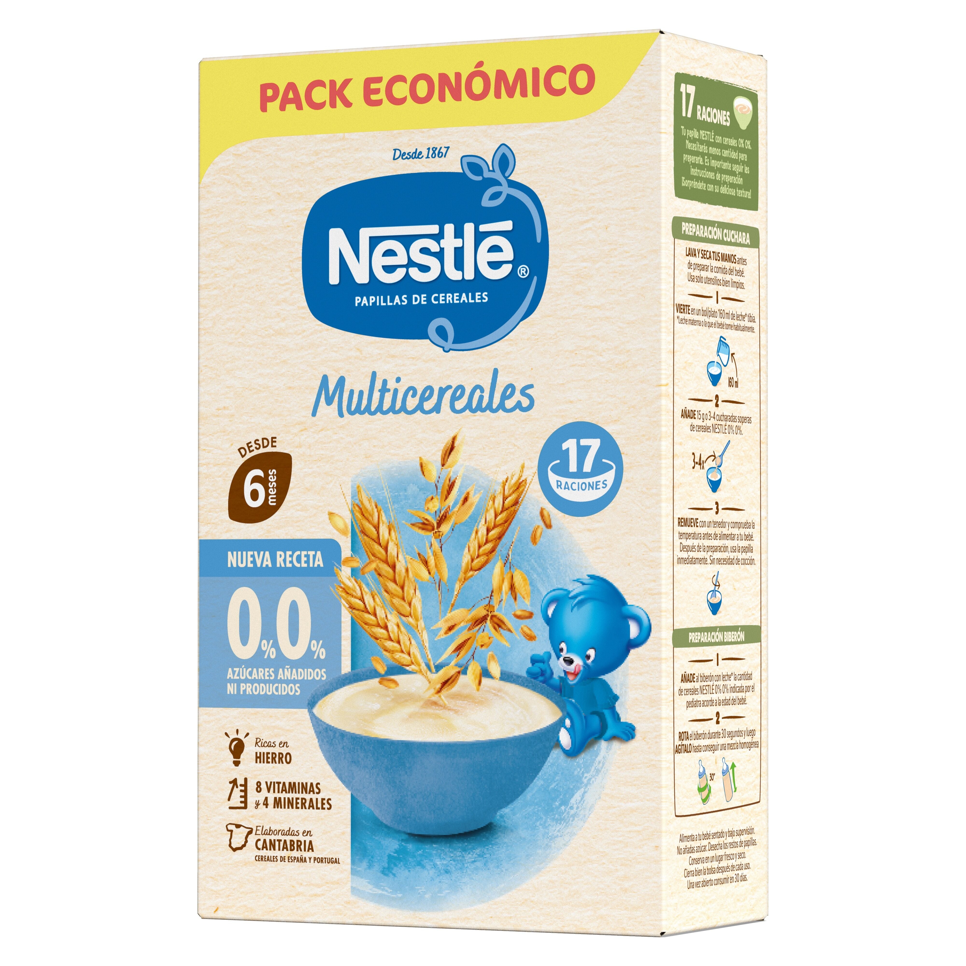Papilla multicereales Nestle 255g
