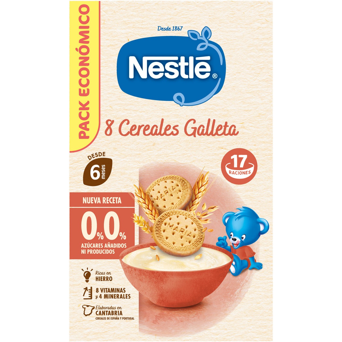Preparado papilla mult galleta Nestle 255g