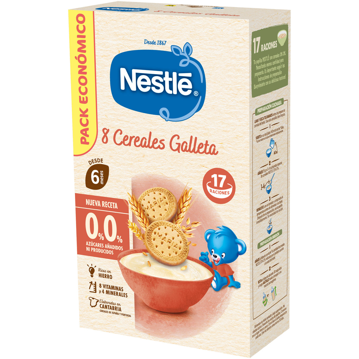 Preparado papilla mult galleta Nestle 255g
