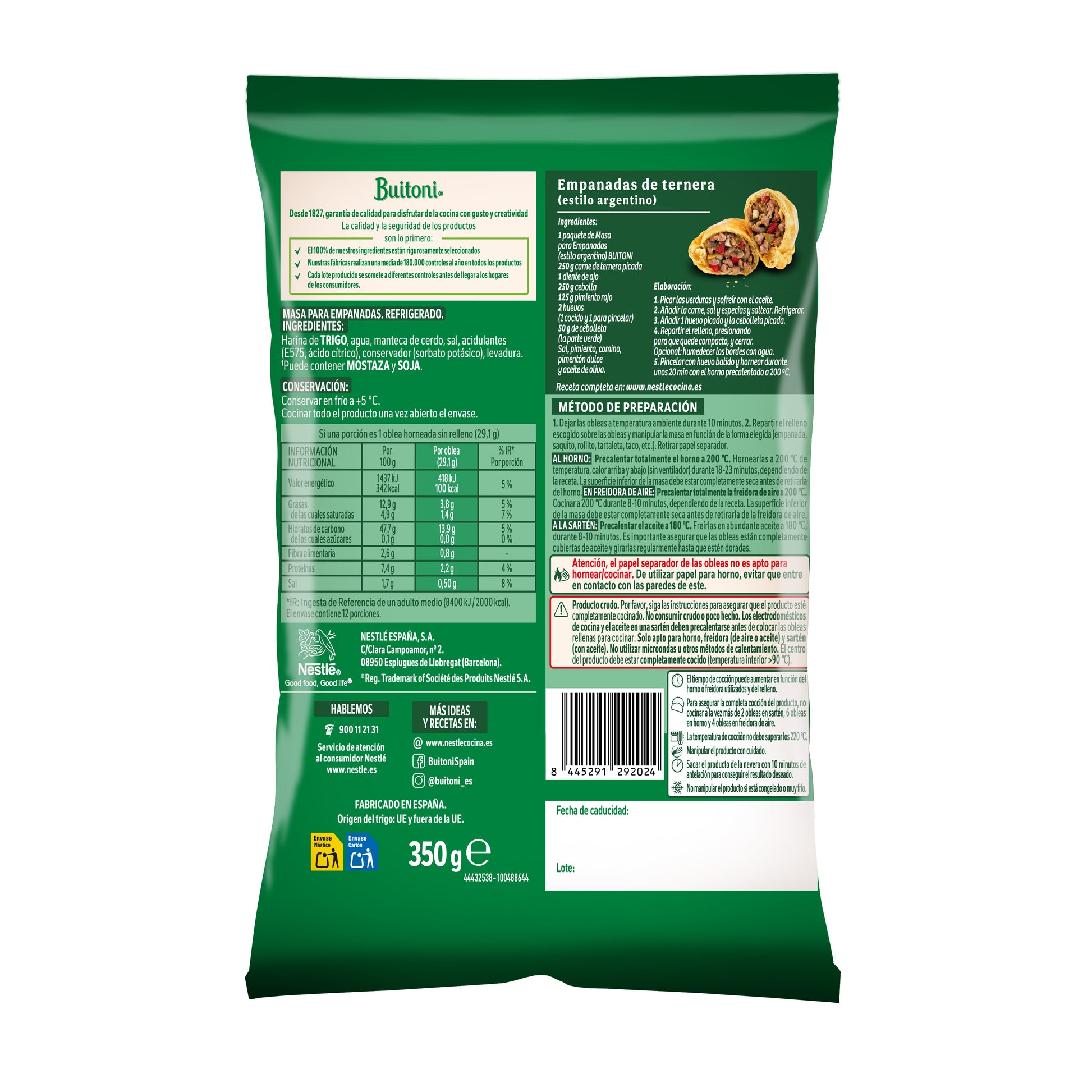 Obleas argentinas Buitoni p10 350g