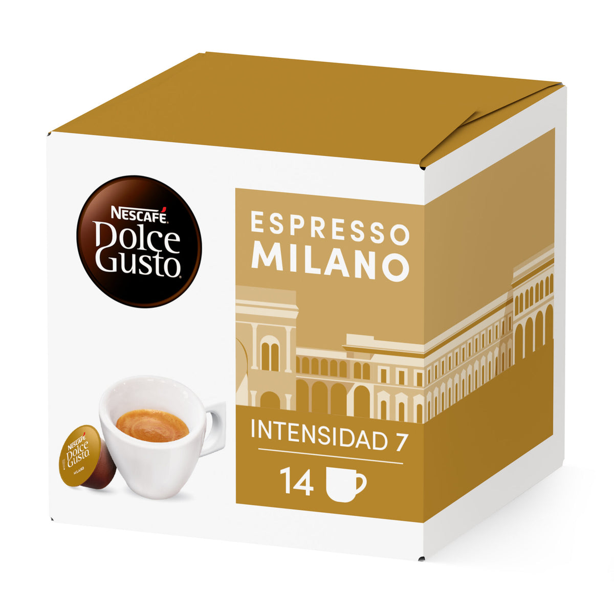 Café cápsula espresso milano delicato Dolce gusto p14 258g