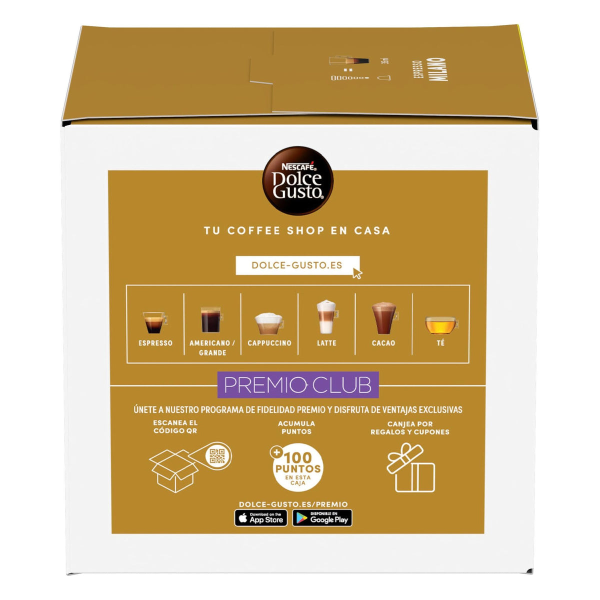 Café cápsula espresso milano delicato Dolce gusto p14 258g