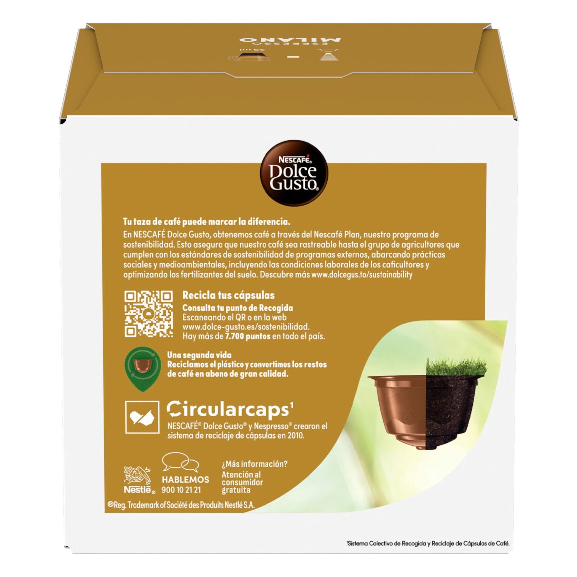 Café cápsula espresso milano delicato Dolce gusto p14 258g