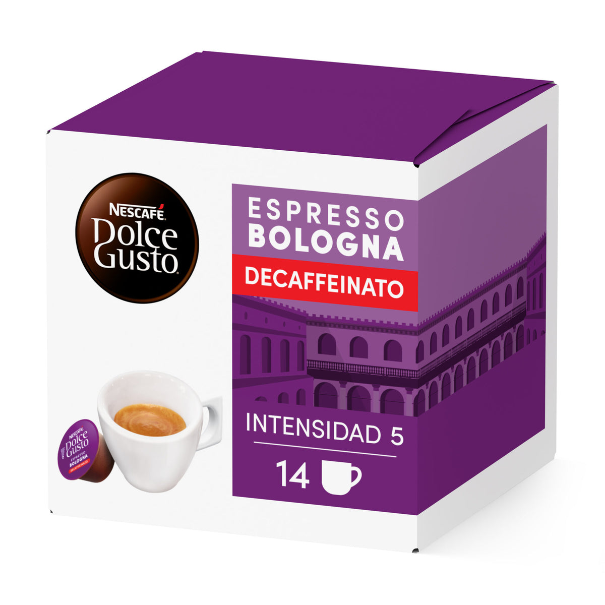 Café cápsula espresso bologna descafeinado Dolce gusto p14 231g