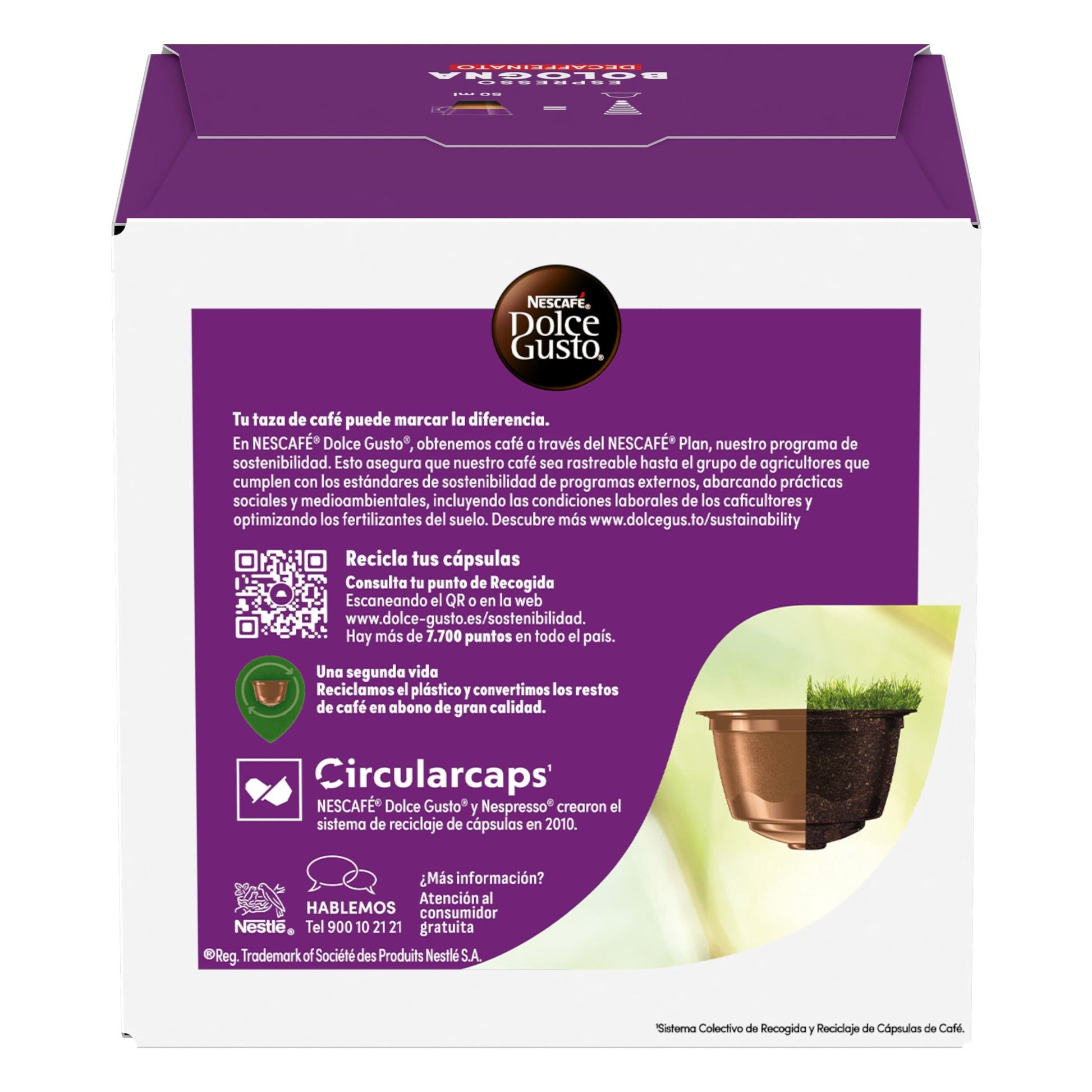 Café cápsula espresso bologna descafeinado Dolce gusto p14 231g