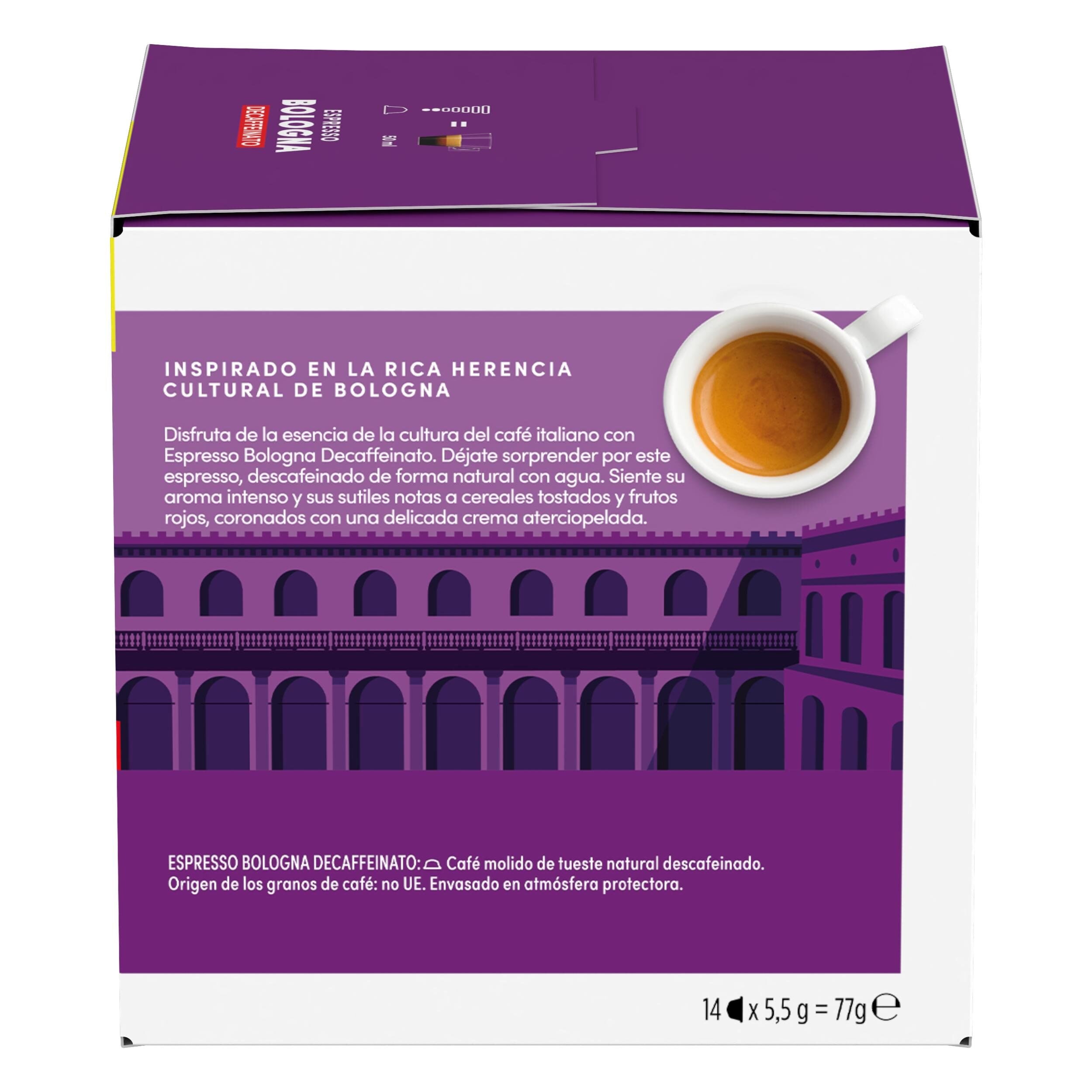 Café cápsula espresso bologna descafeinado Dolce gusto p14 231g