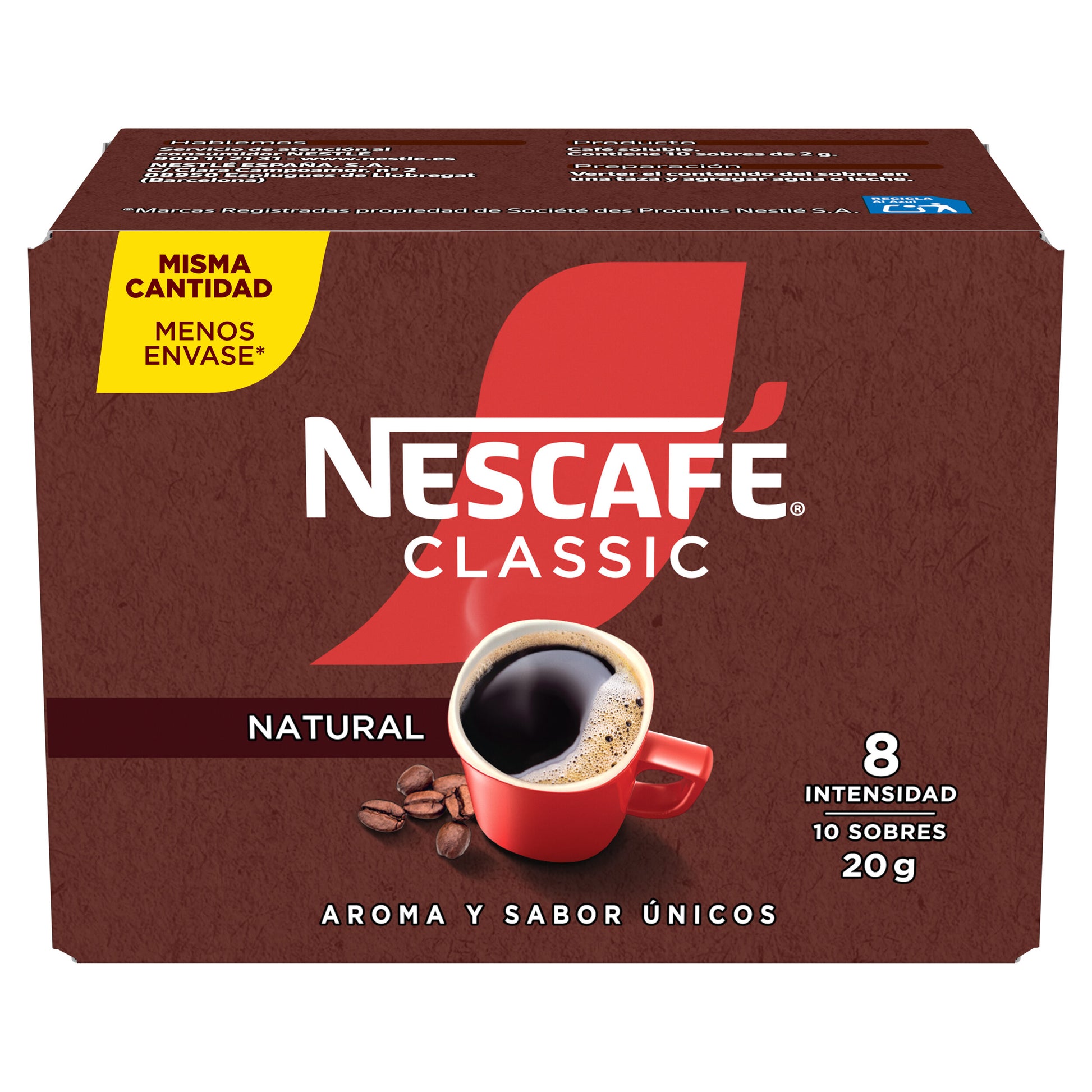 Café soluble natural sobre Nescafe p10
