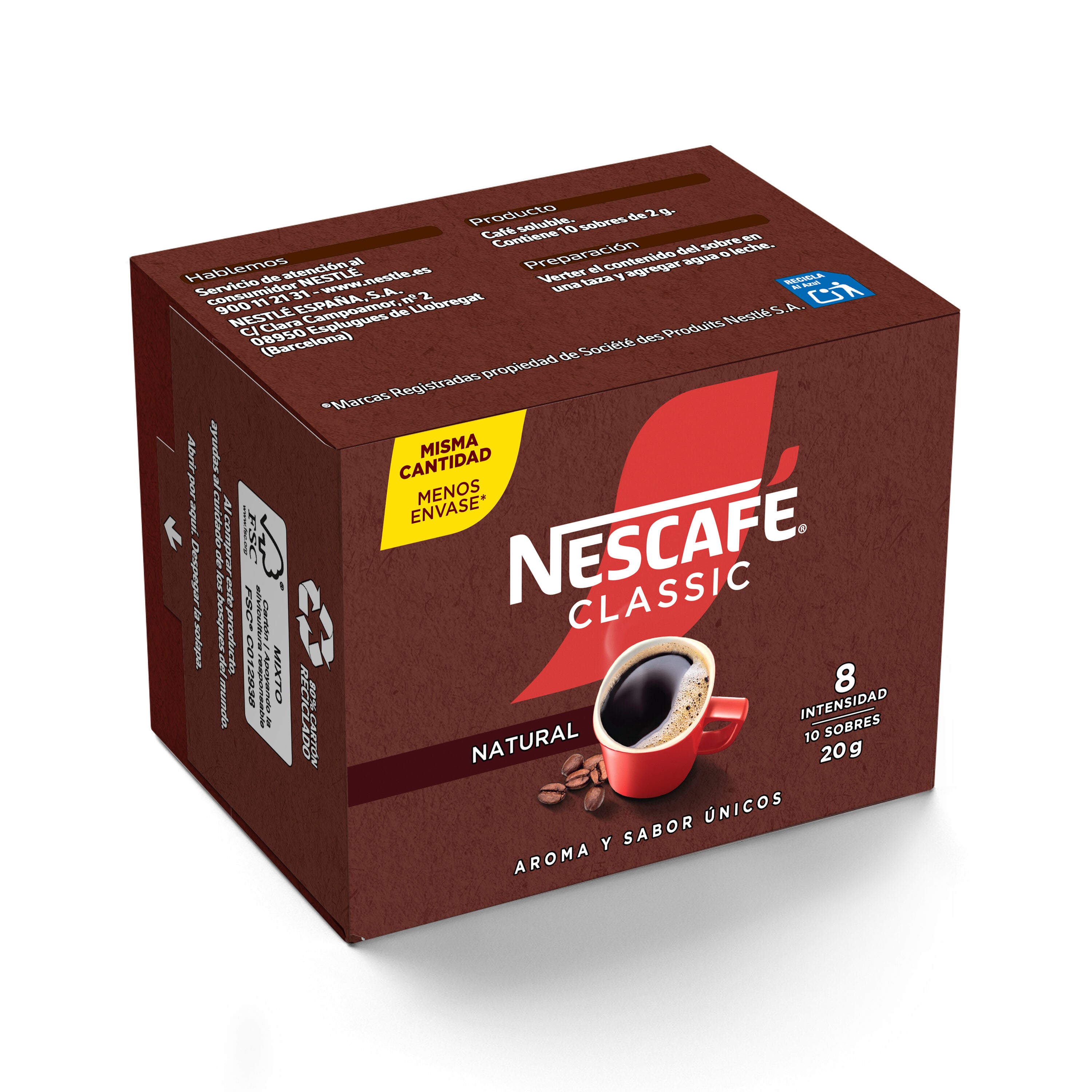 Café soluble natural sobre Nescafe p10