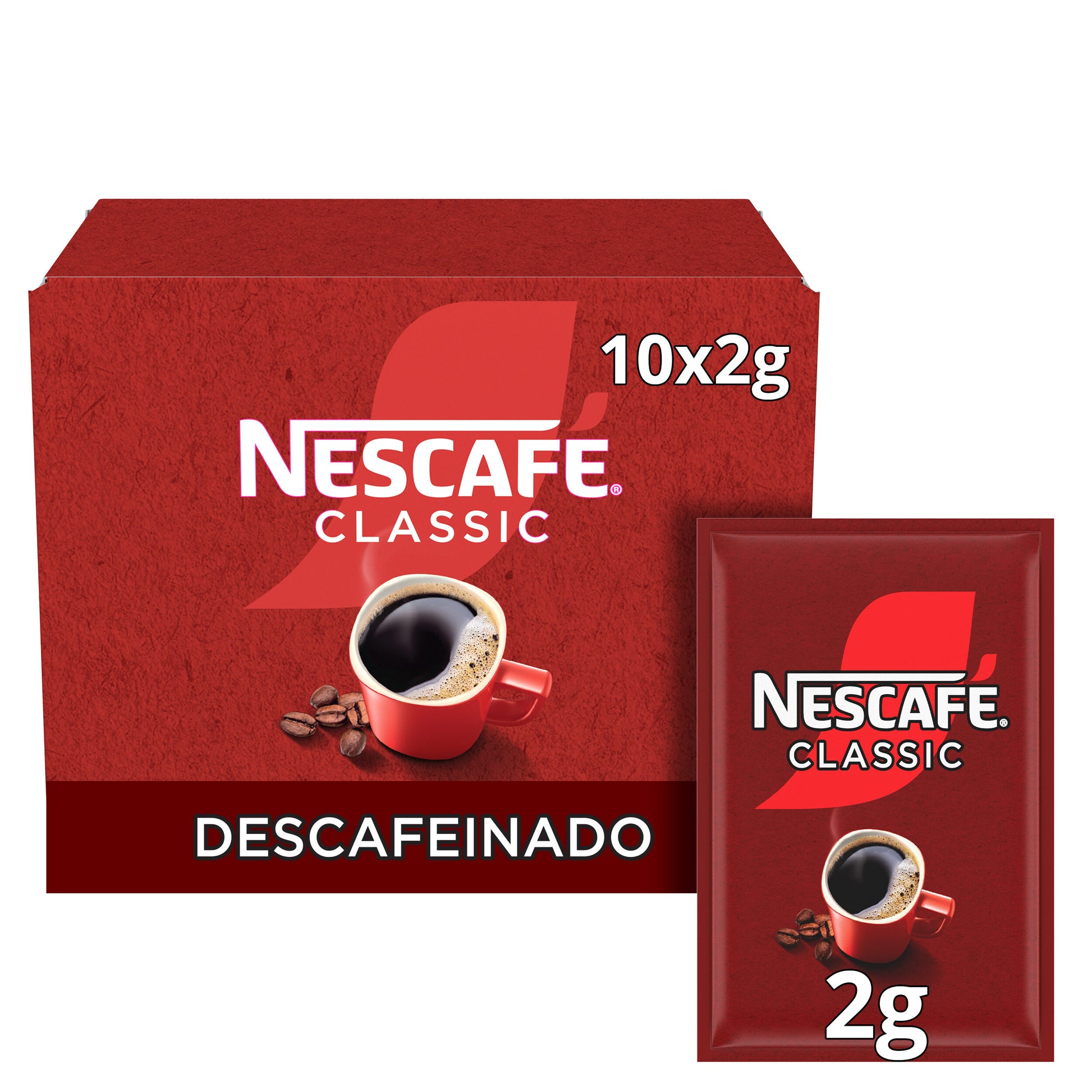 Café soluble descafeinado sobres Nescafe p10