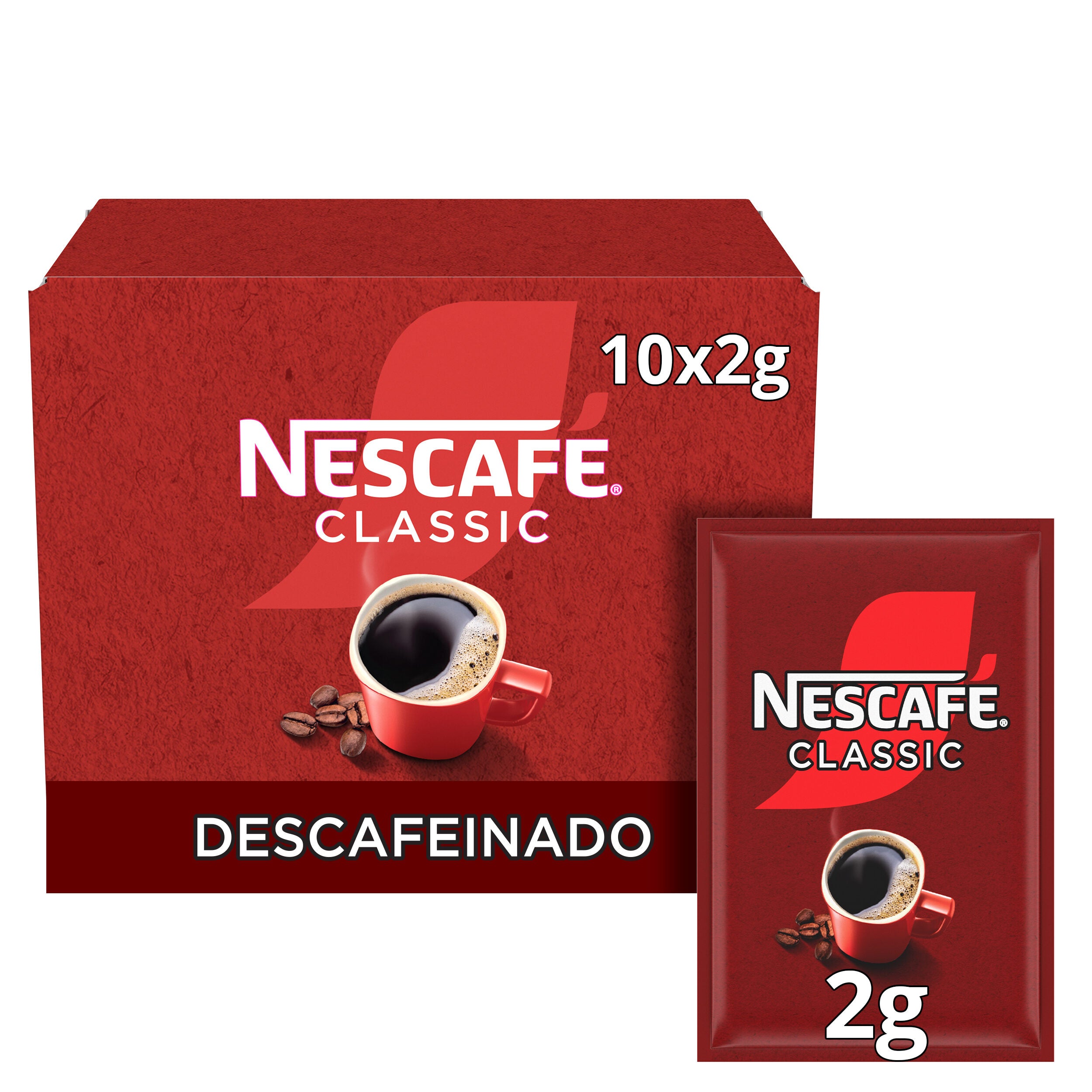Café soluble descafeinado sobres Nescafe p10