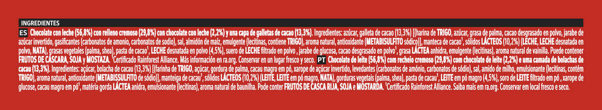 Chocolate c/leche trio extrachocolate Nestle 90g