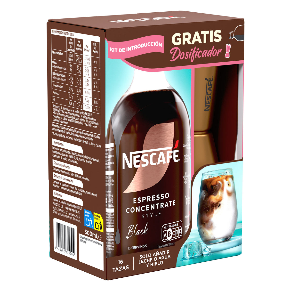 Concentrado cafe black s/az Nescafe 500ml