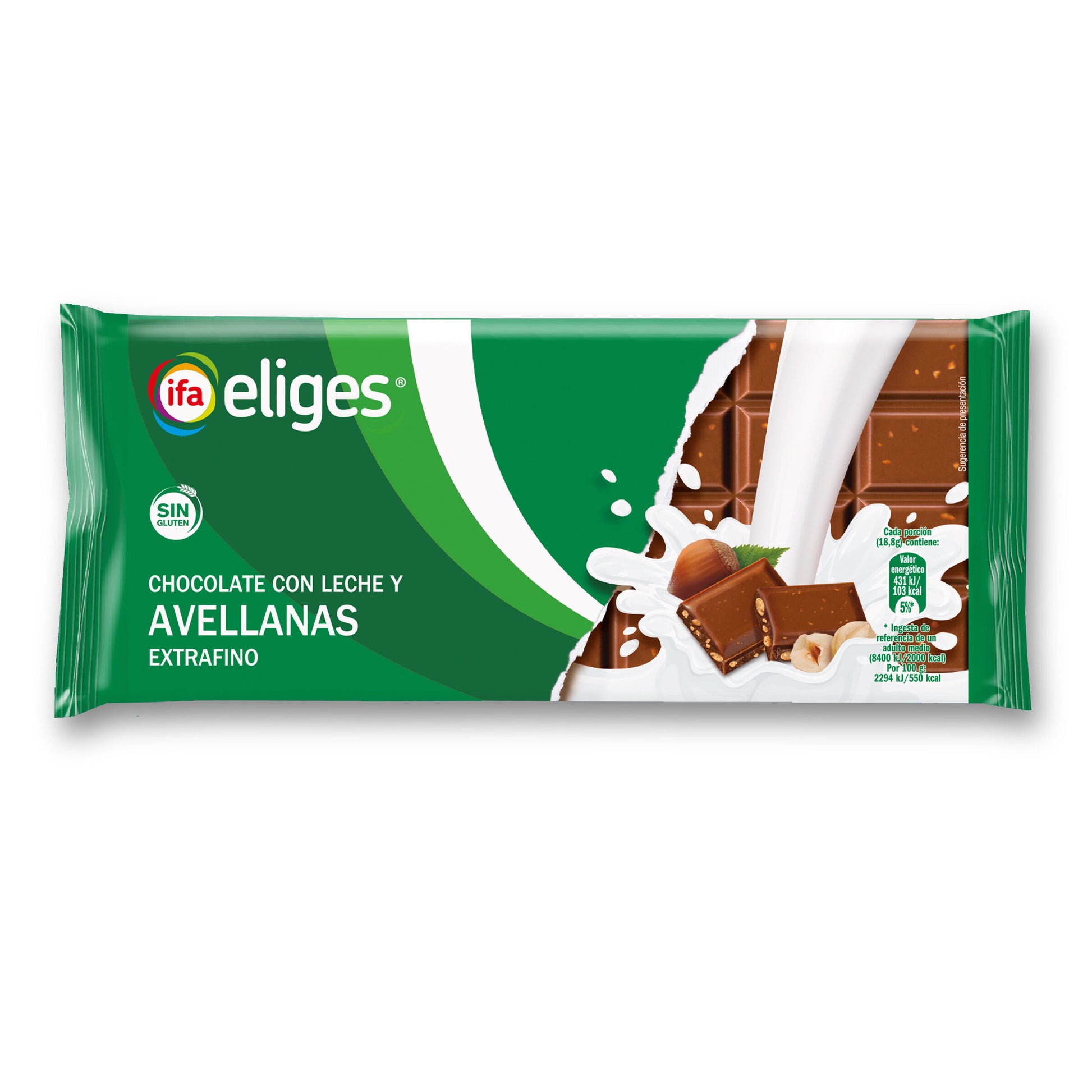 Chocolate leche avellana Ifa eliges 150g