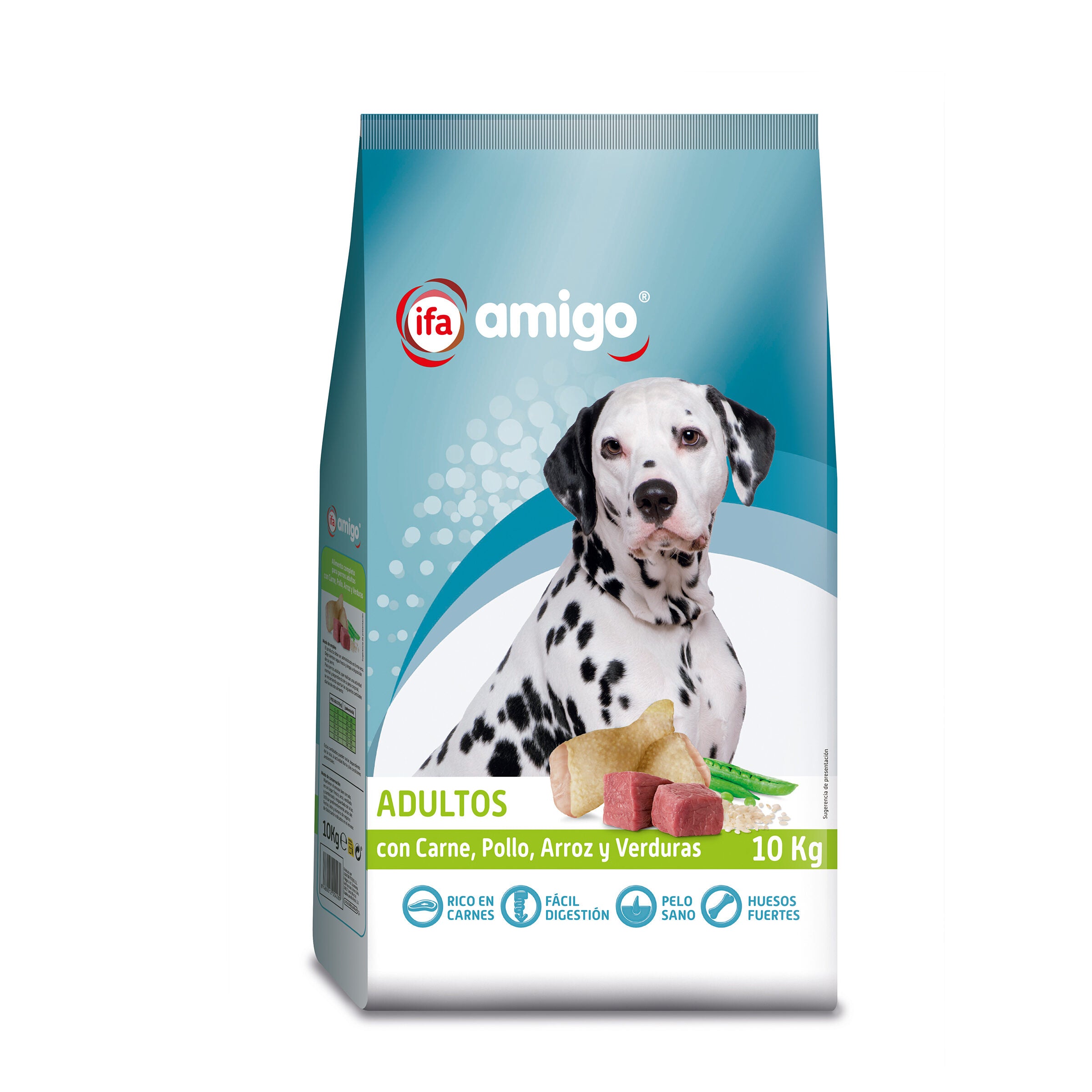 Comida seca perro pollo/cereales adultos Ifa amigo 10kg