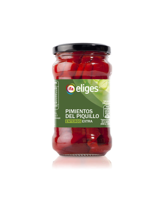 Pimiento piquillo extra entero cristal Ifa eliges 220g escurr La Despensa