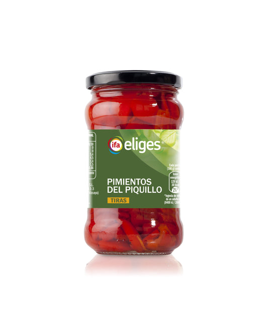 Pimiento piquillo tiras cristal Ifa eliges 220g escurr La Despensa