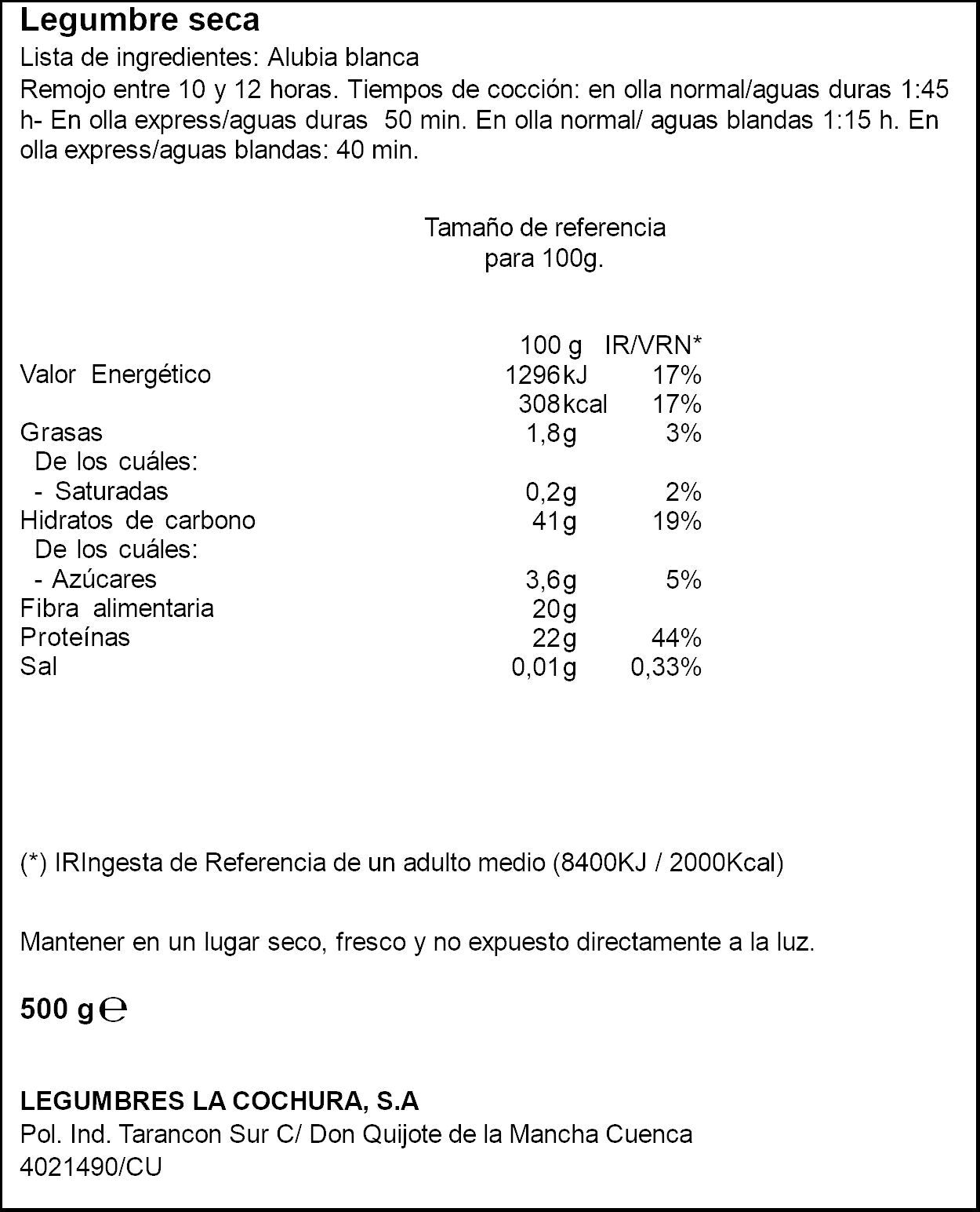 Alubia blanca Ifa eliges 500g