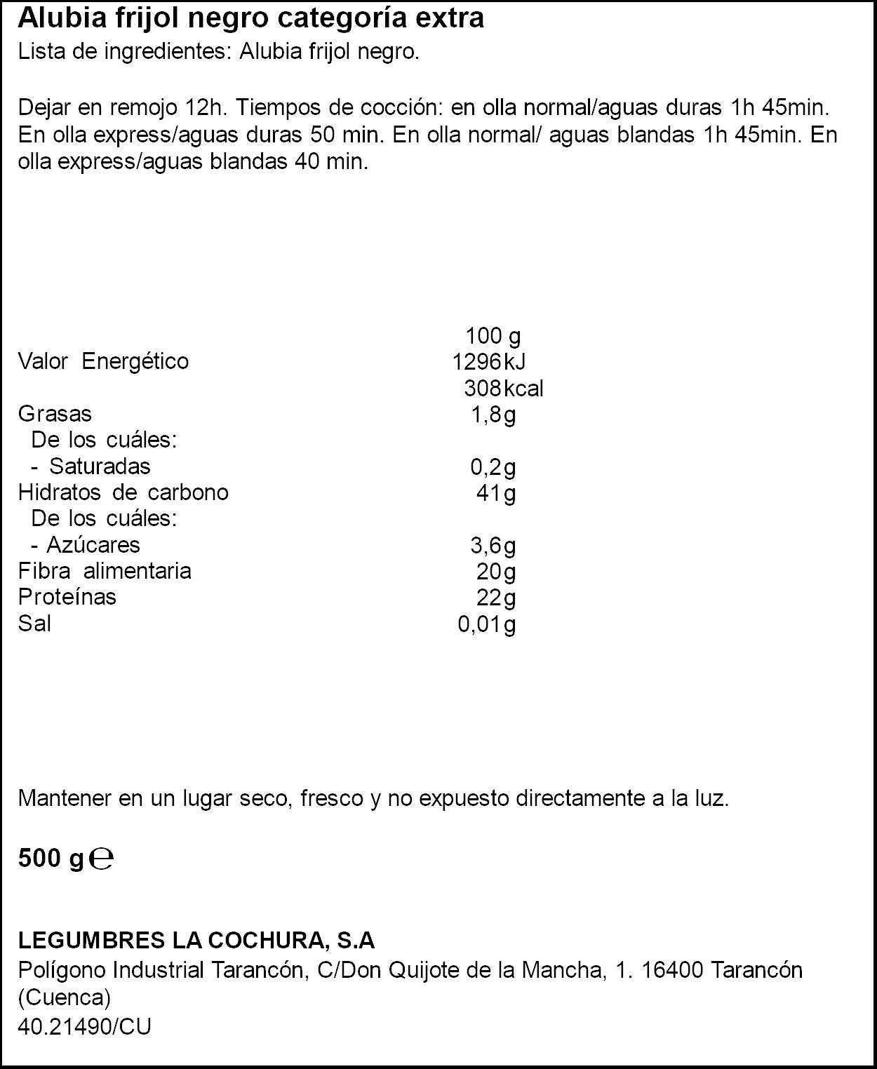 Alubia negra Ifa eliges 500g
