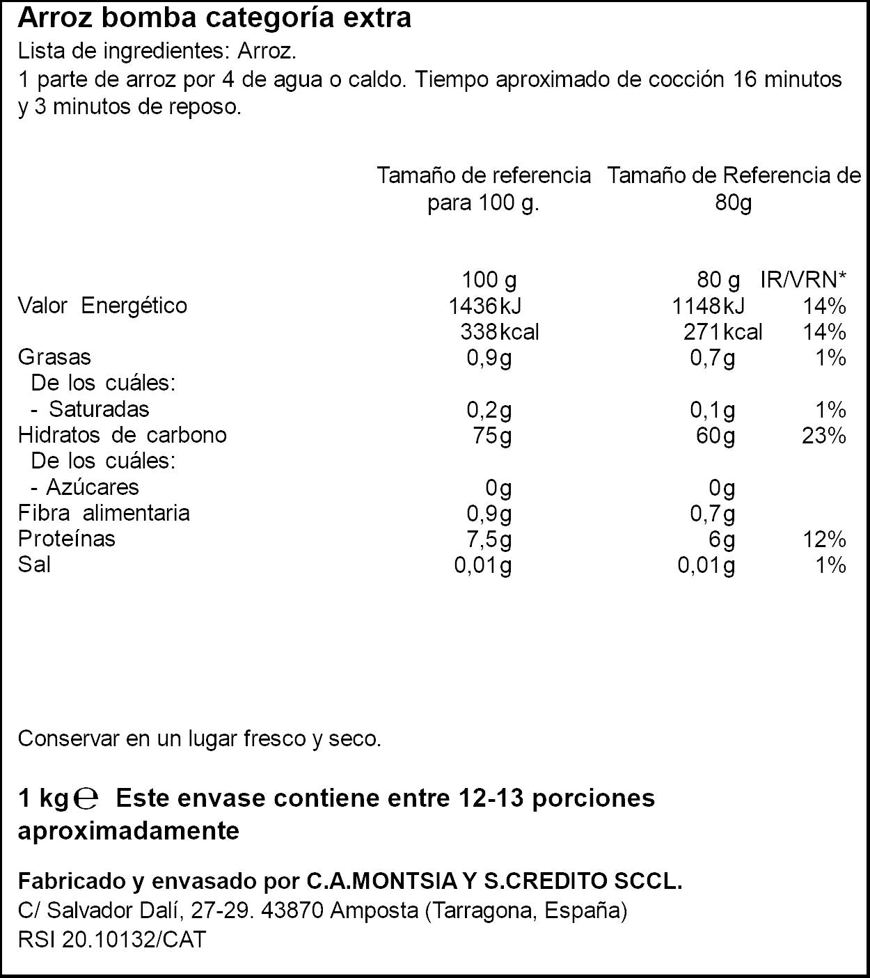 Arroz bomba Ifa eliges 1kg