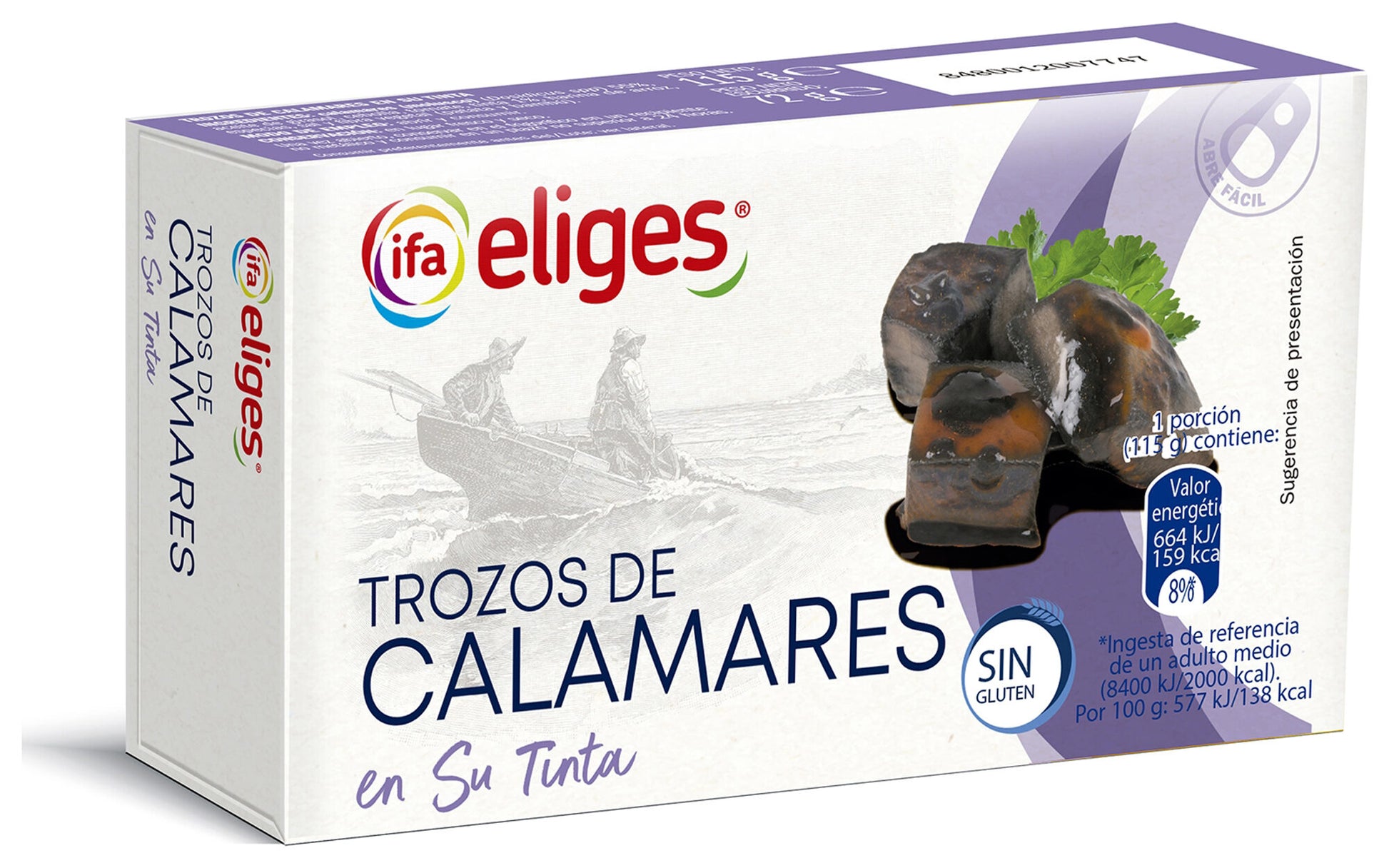 Calamar en su tinta lata Ifa eliges 72g escurr