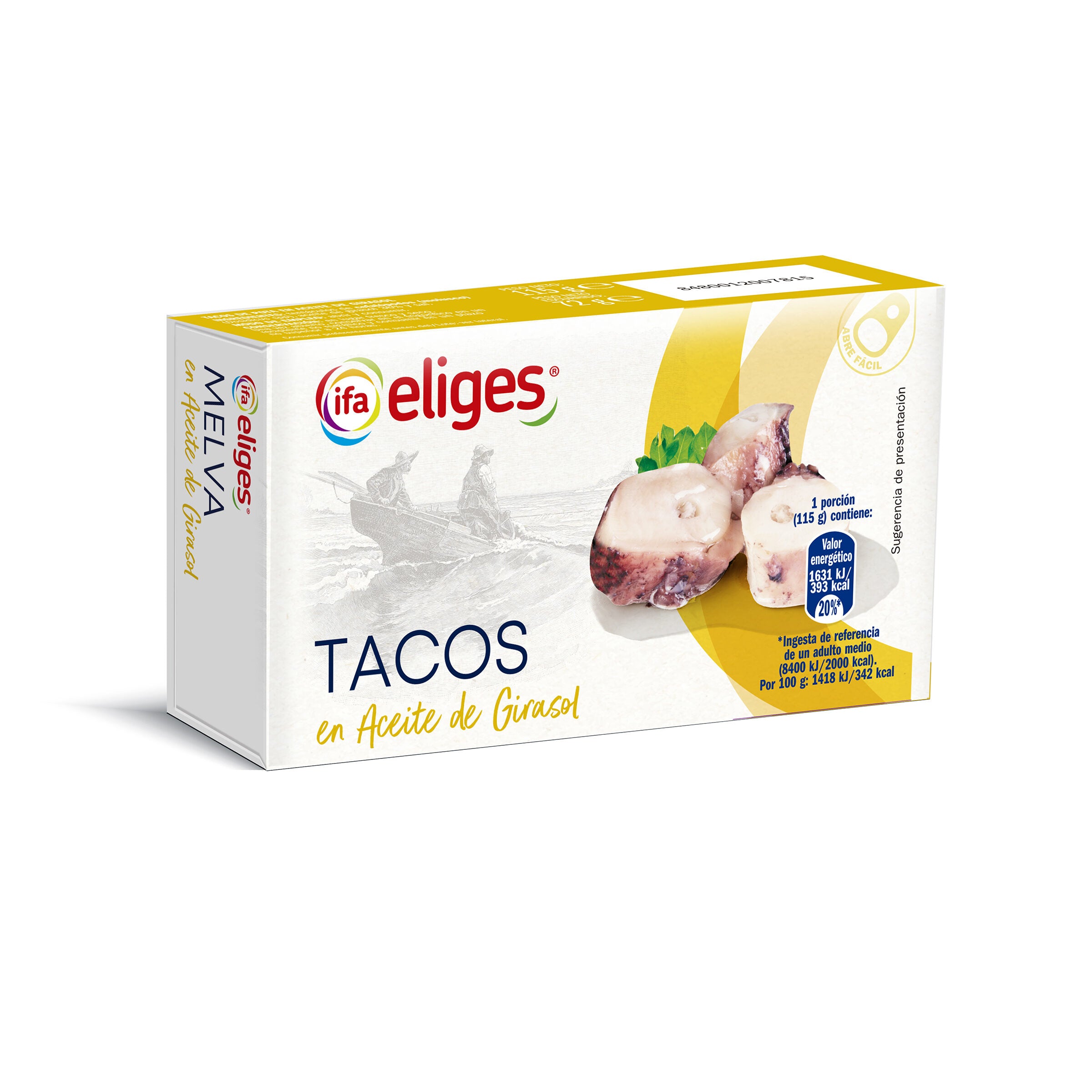 Tacos aceite girasol lata Ifa eliges 72g escurr