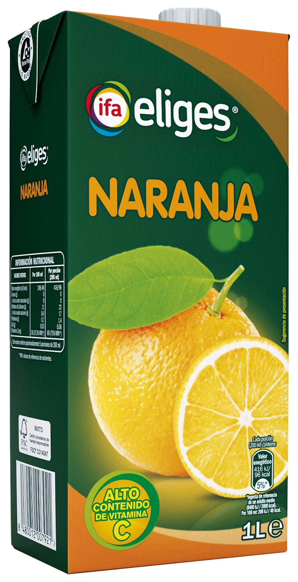 Zumo concentrado naranja Ifa eliges 1l