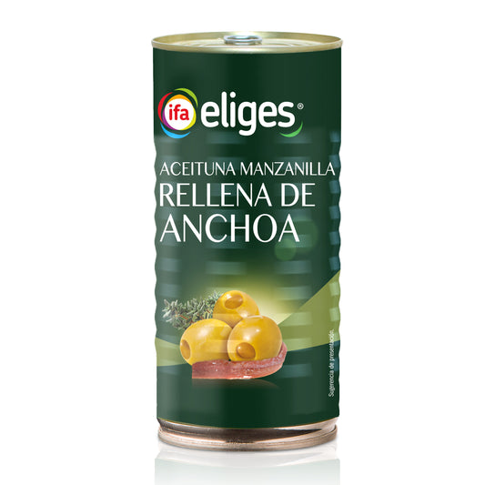 Aceituna verde rellenas anchoa lata Ifa eliges 600g escurr La Despensa