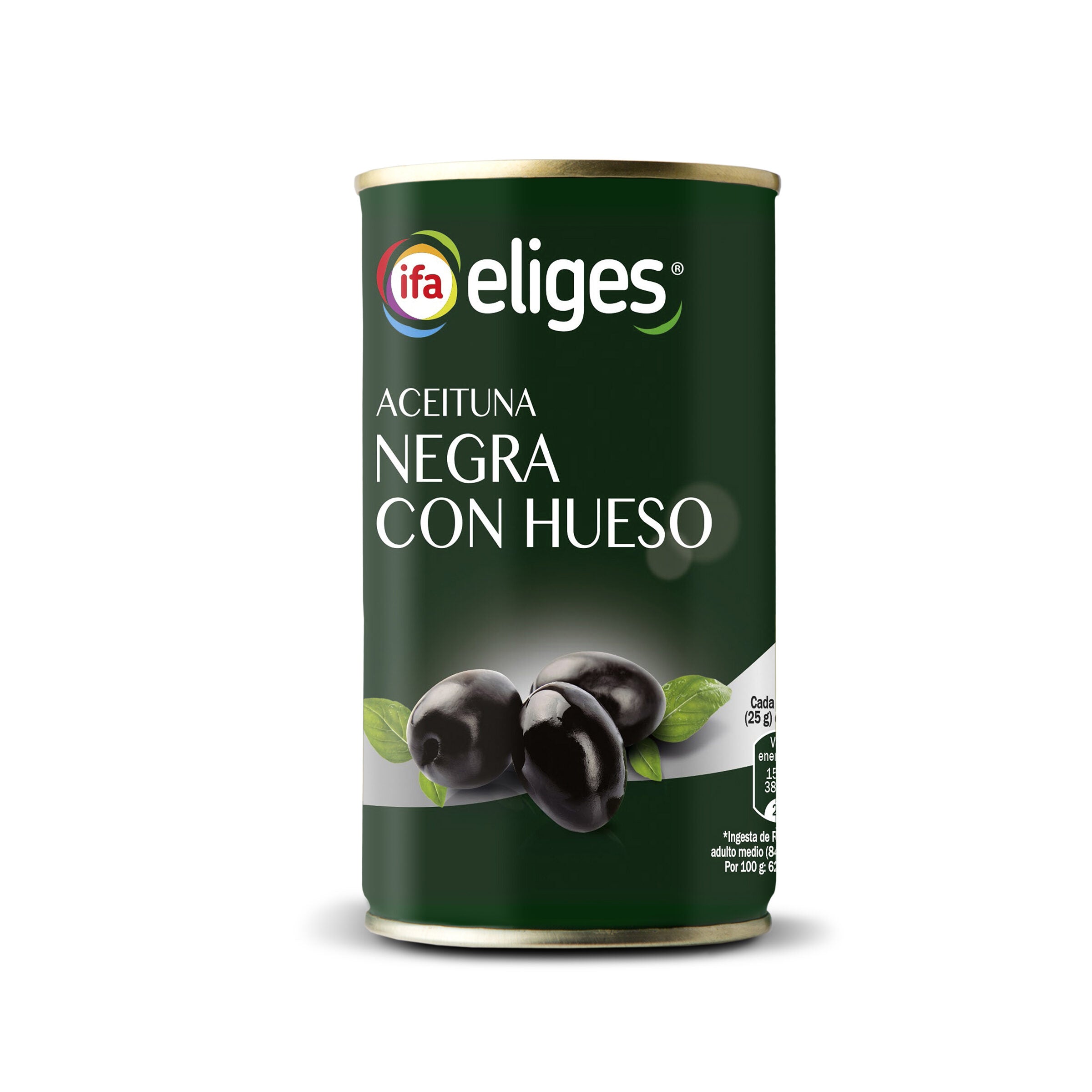 Aceituna negra c/hueso lata Ifa eliges 150g escurr