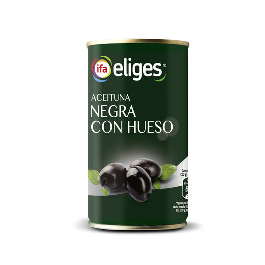 Aceituna negra c/hueso lata Ifa eliges 150g escurr La Despensa