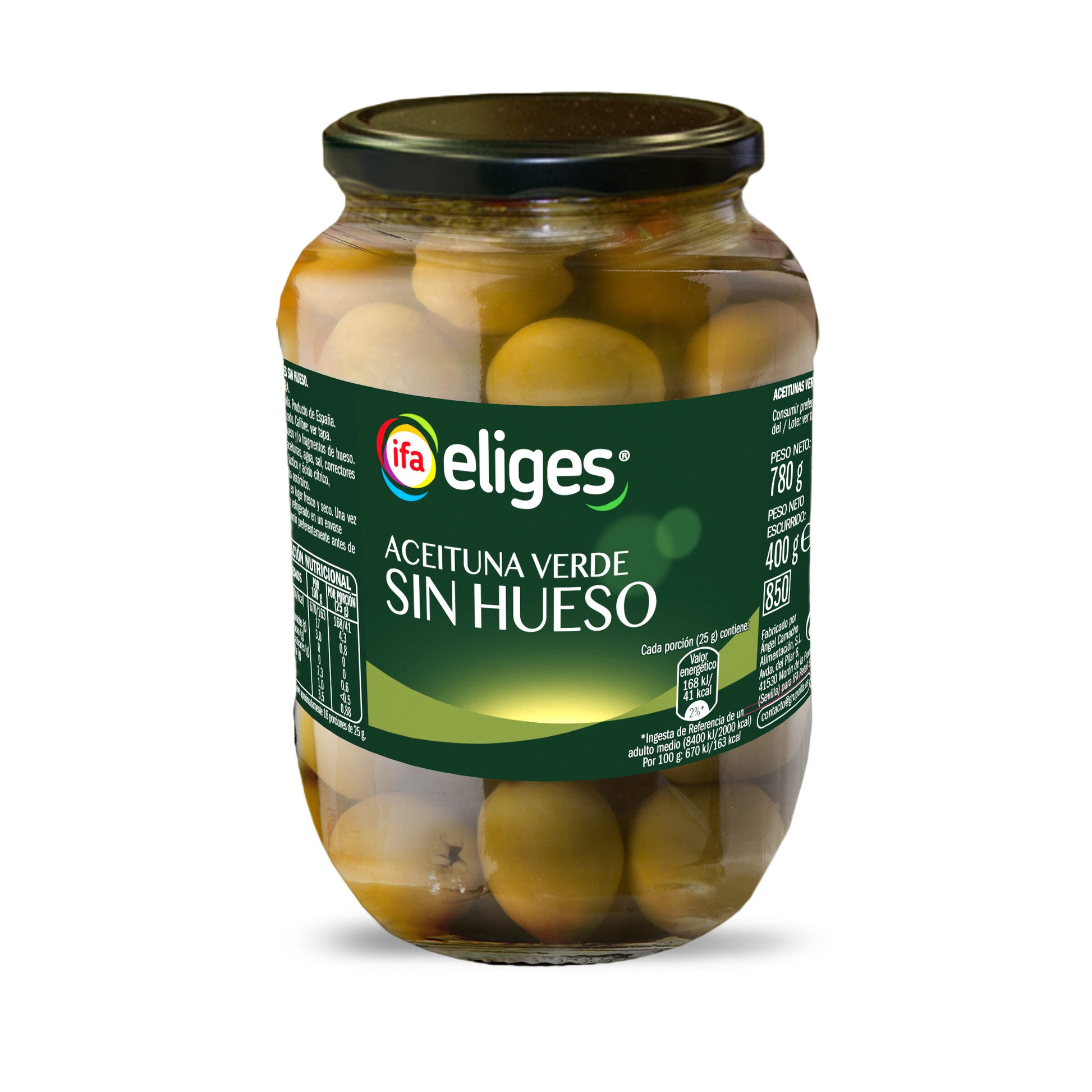 Aceituna manzanilla s/hueso barril Ifa eliges 400g escurr