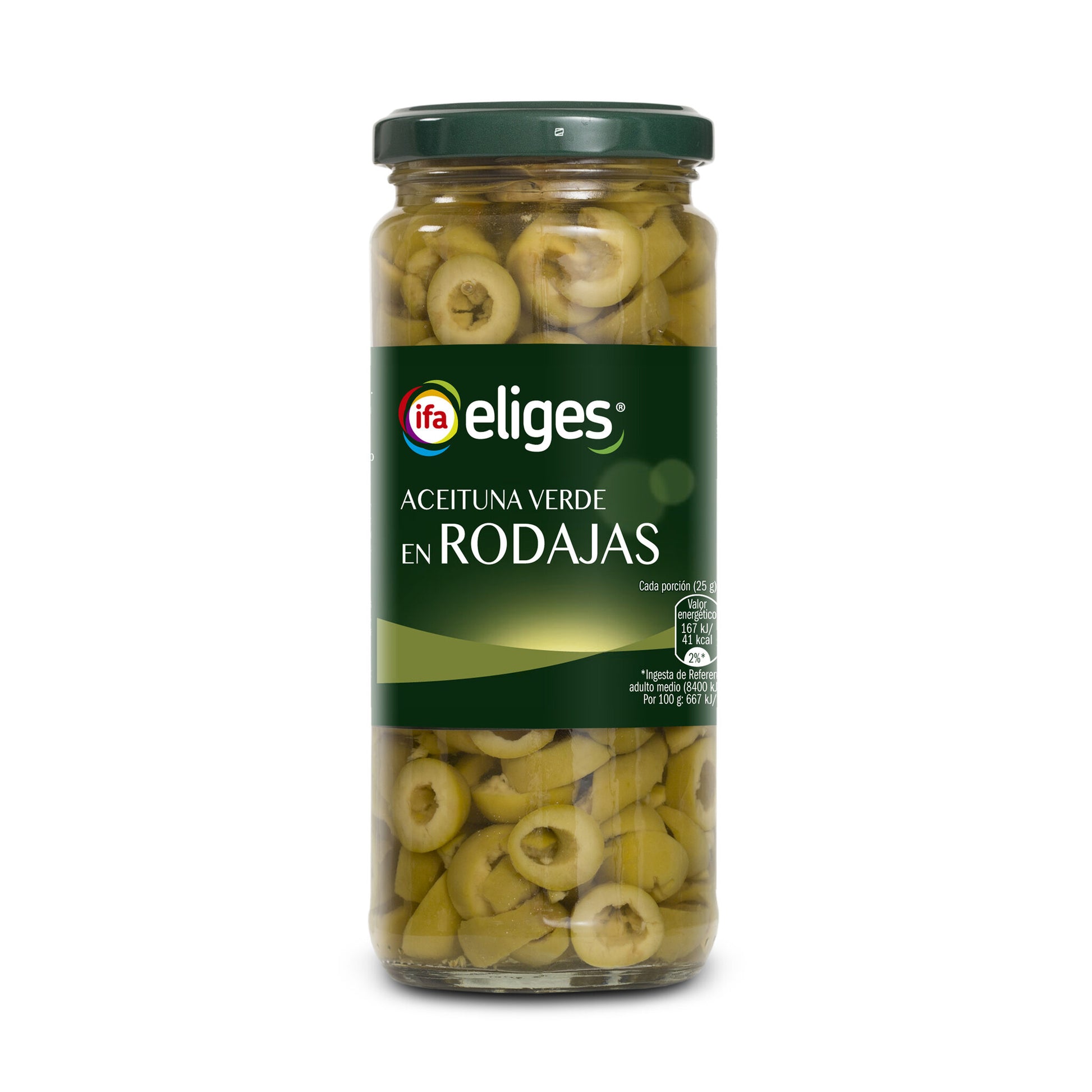 Aceituna manzanilla rodaja frasco Ifa eliges 130g escurr