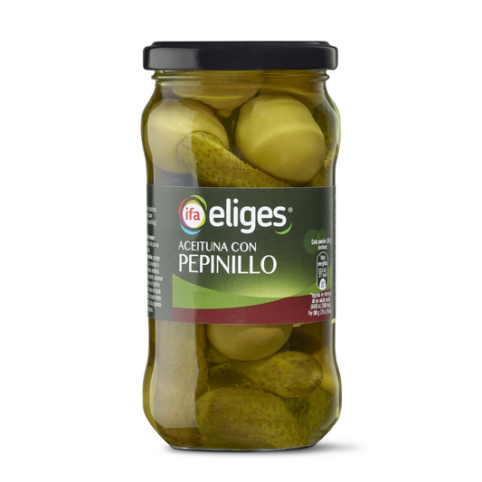 Aceituna gordal c/pepinillo cristal Ifa eliges 180g escurr La Despensa