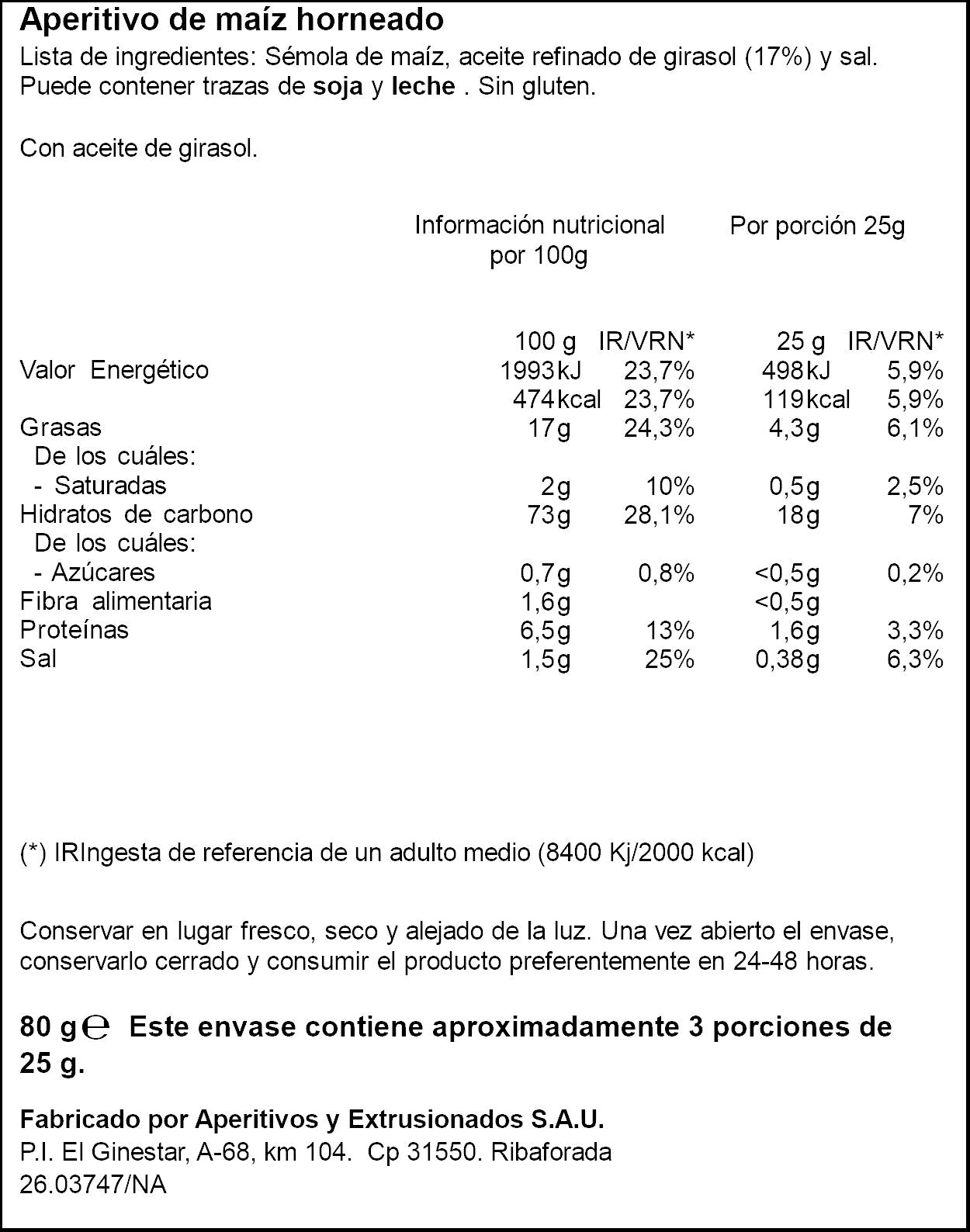 Snack de gusanitos  Ifa eliges 80g