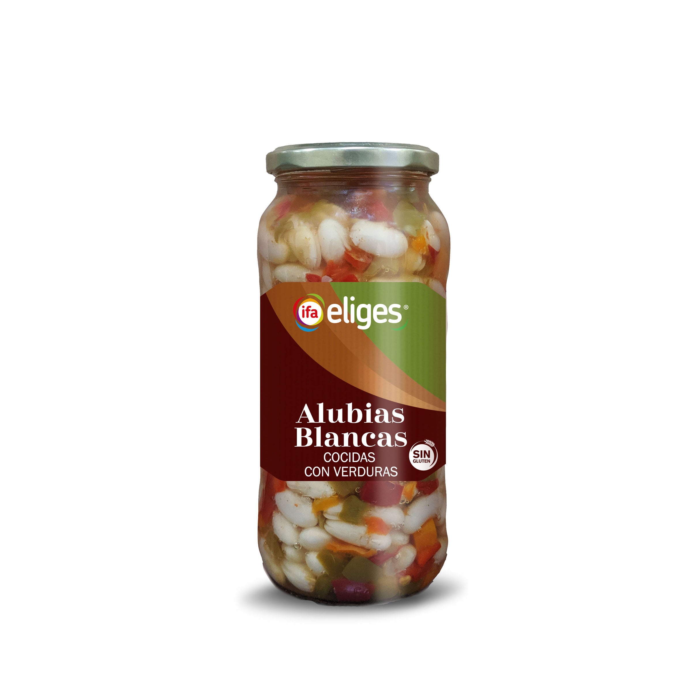 Alubia cocida c/verdura cristal Ifa eliges 400g escurr