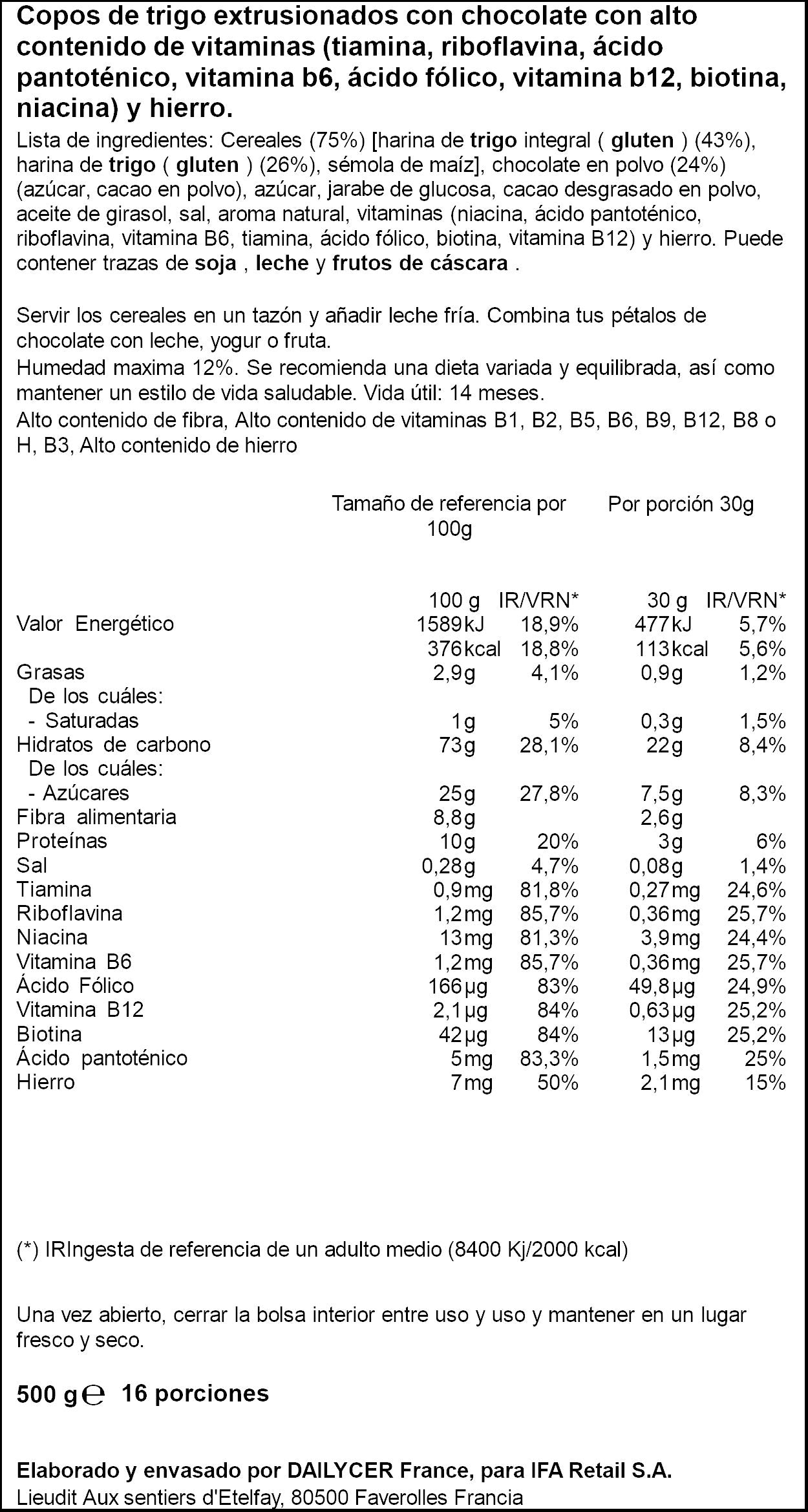Cereal pétalo chocolate Ifa eliges 500g