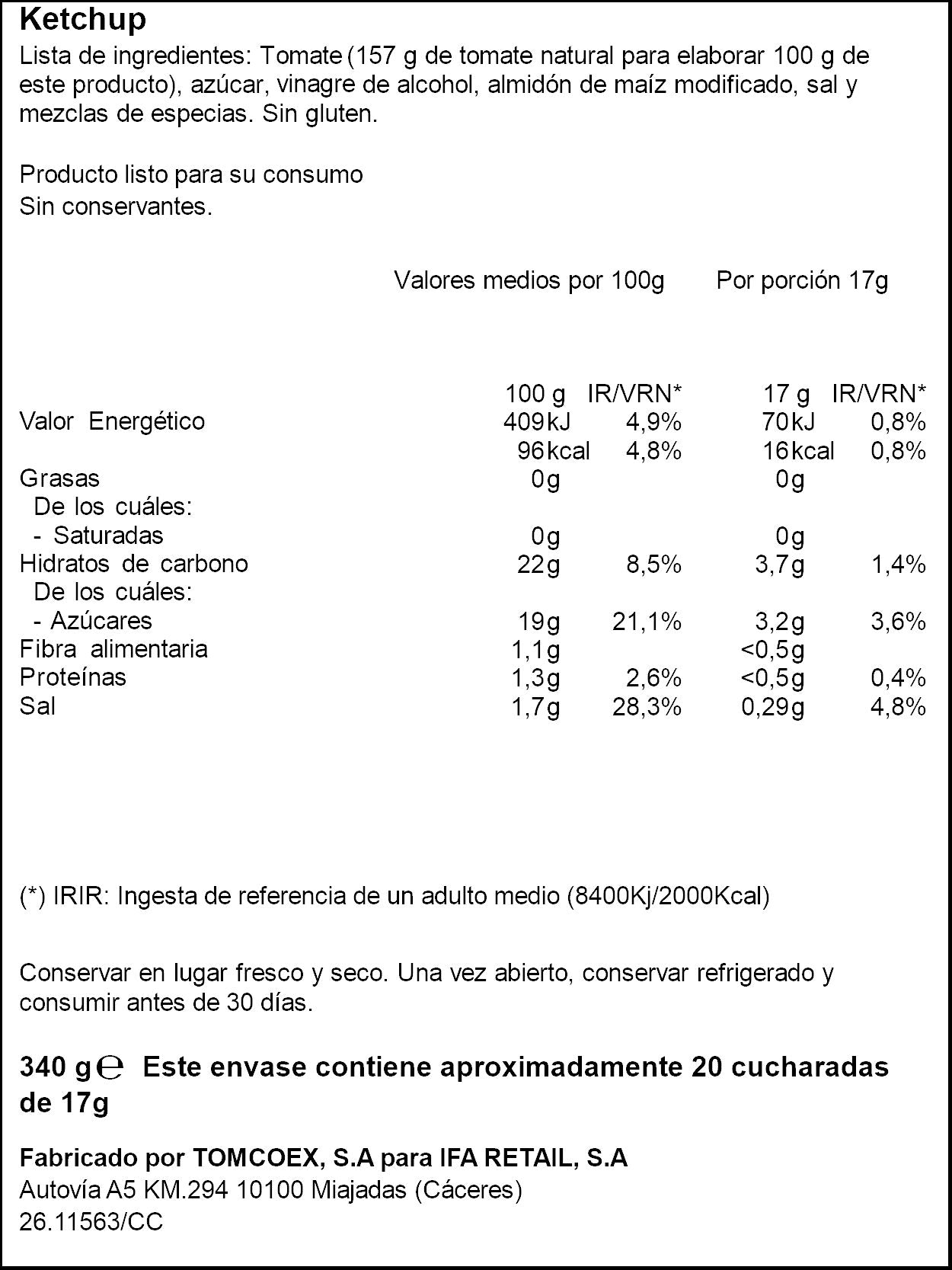 Ketchup  Ifa eliges 340g
