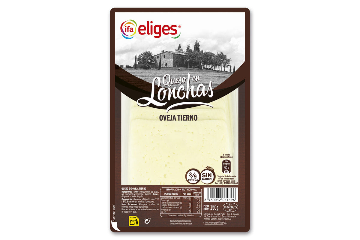 Queso oveja tierno lonchas Ifa eliges 150g