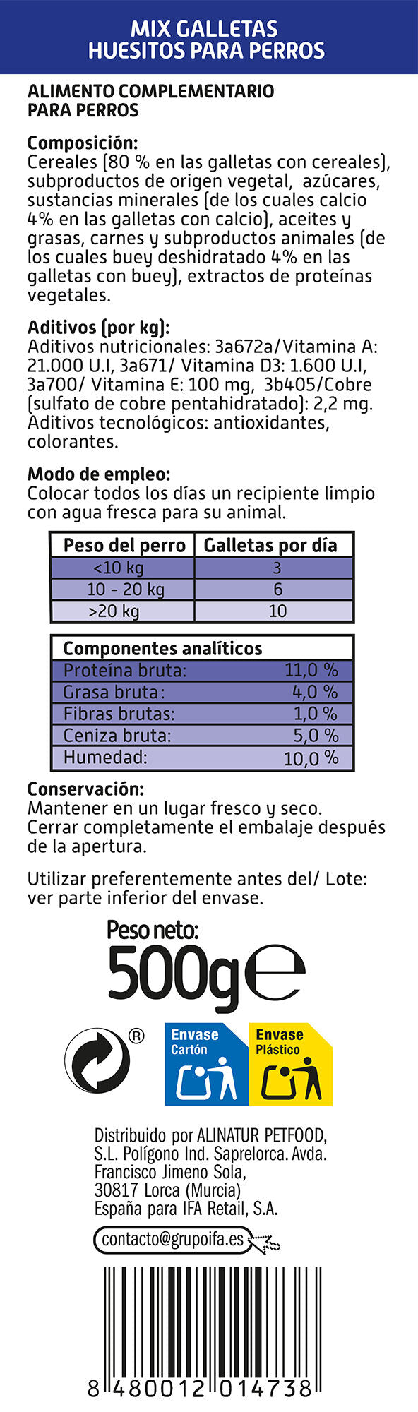 Snack perro mix huesos Ifa amigo 500g