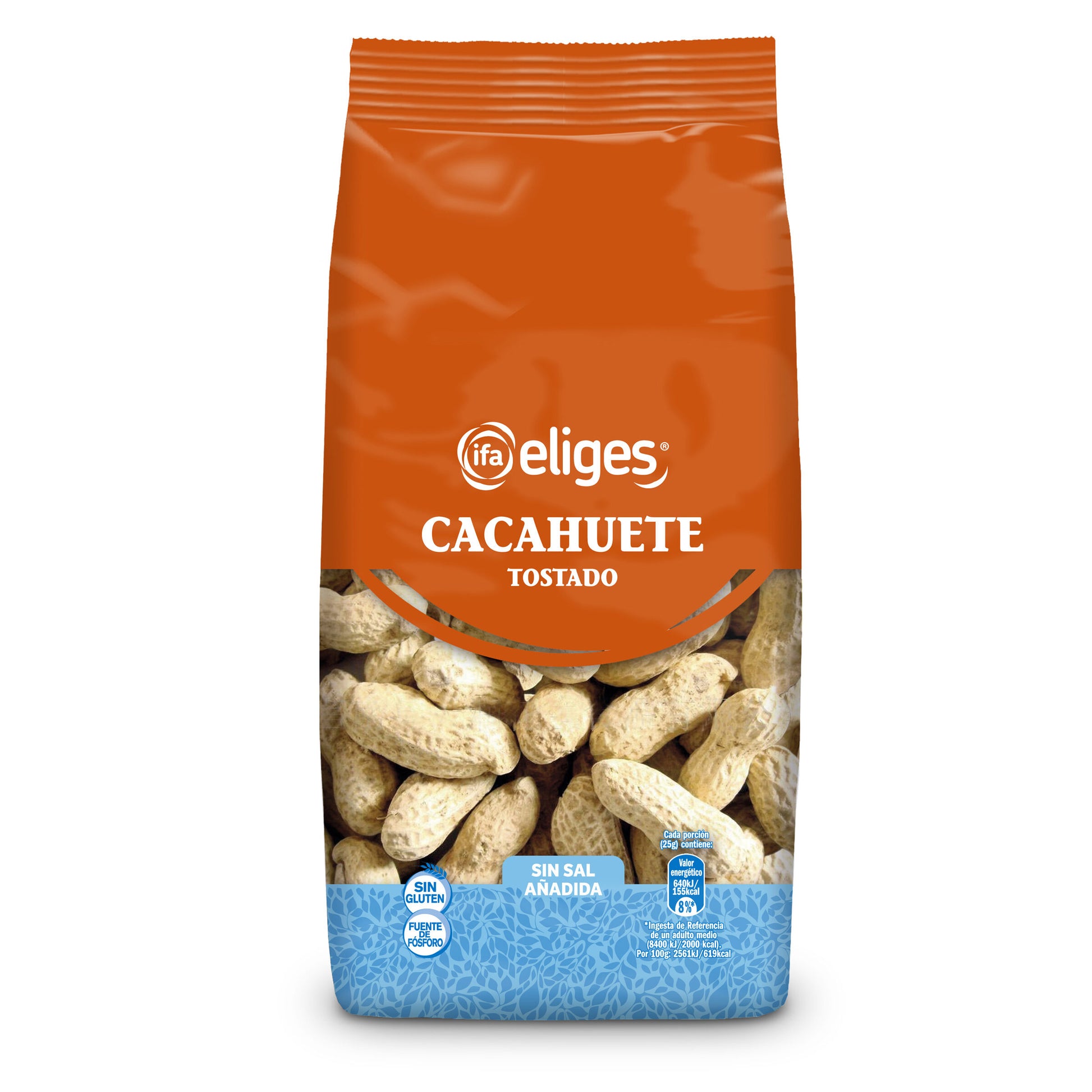 Cacahuete jumbo casc tostado s/sal Ifa eliges 250g