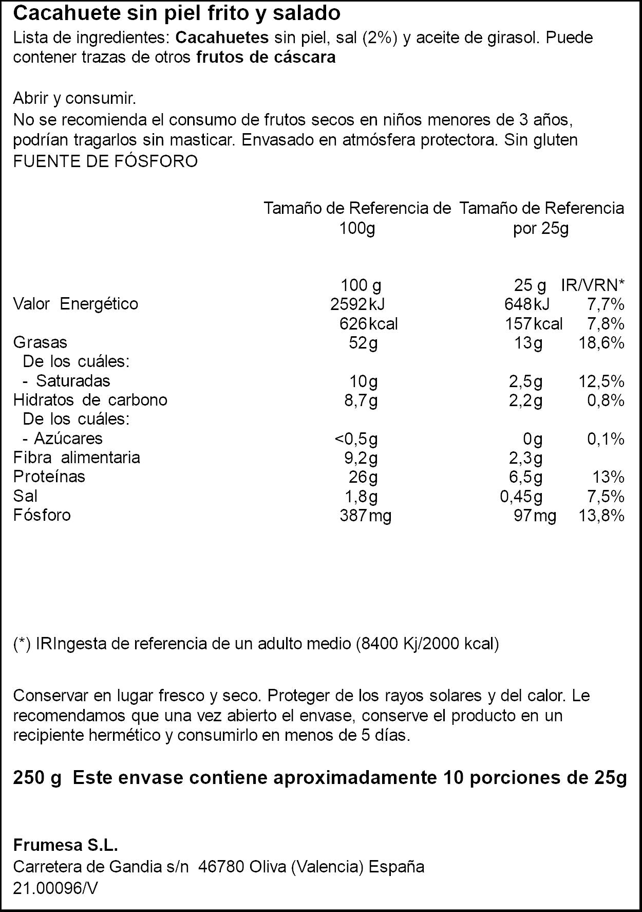 Cacahuete frito repelado Ifa eliges 250g