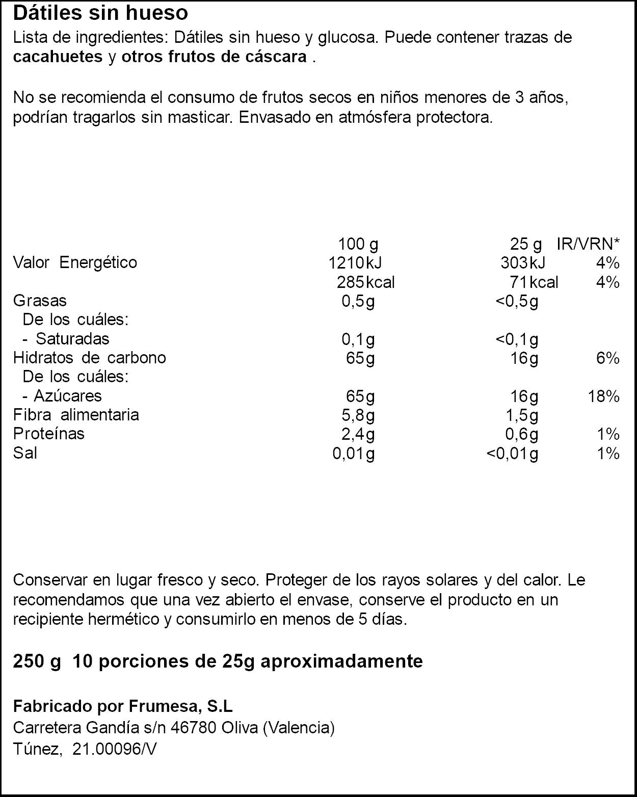 Datil confitado Ifa eliges 250g