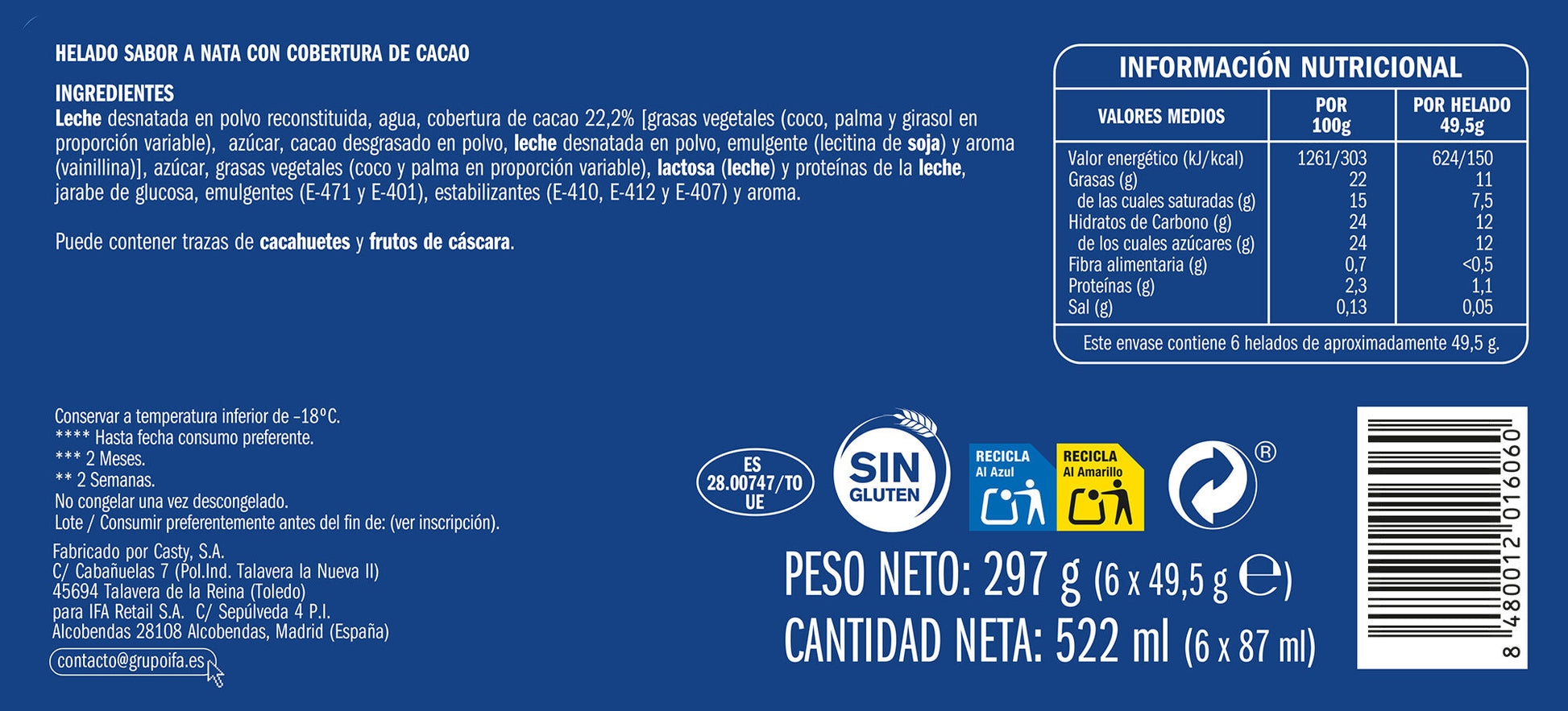 Bombon nata Ifa eliges p6x87ml
