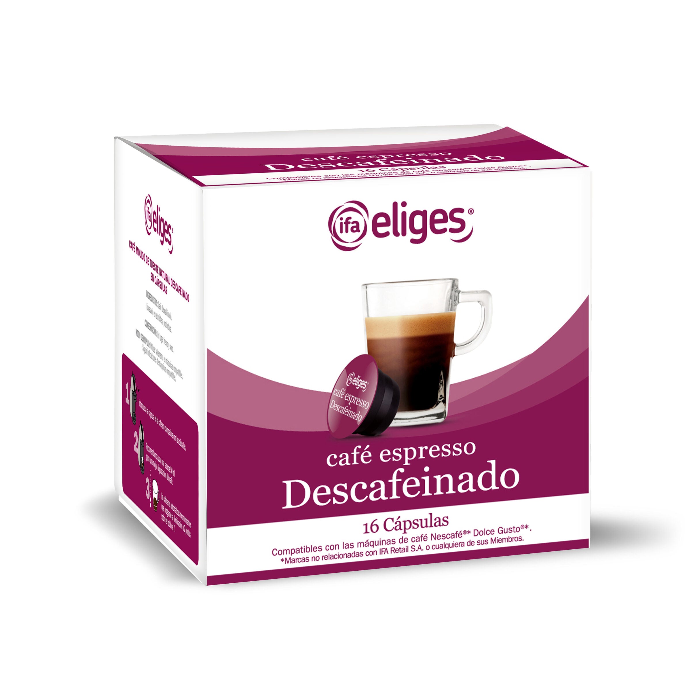 Café cápsula descafeinado Ifa eliges p16